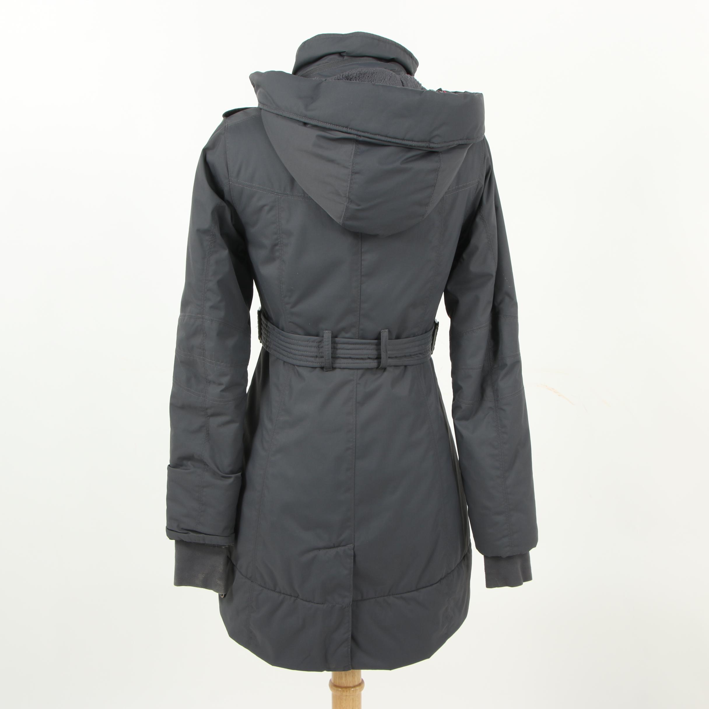 Lululemon Athletica Grey Nylon Puffer Jacket with Hood