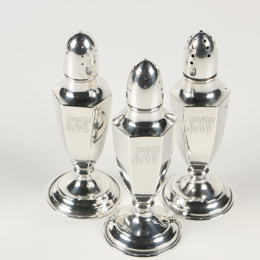 P.H. Locklin Sterling Silver Salt and Pepper Shakers