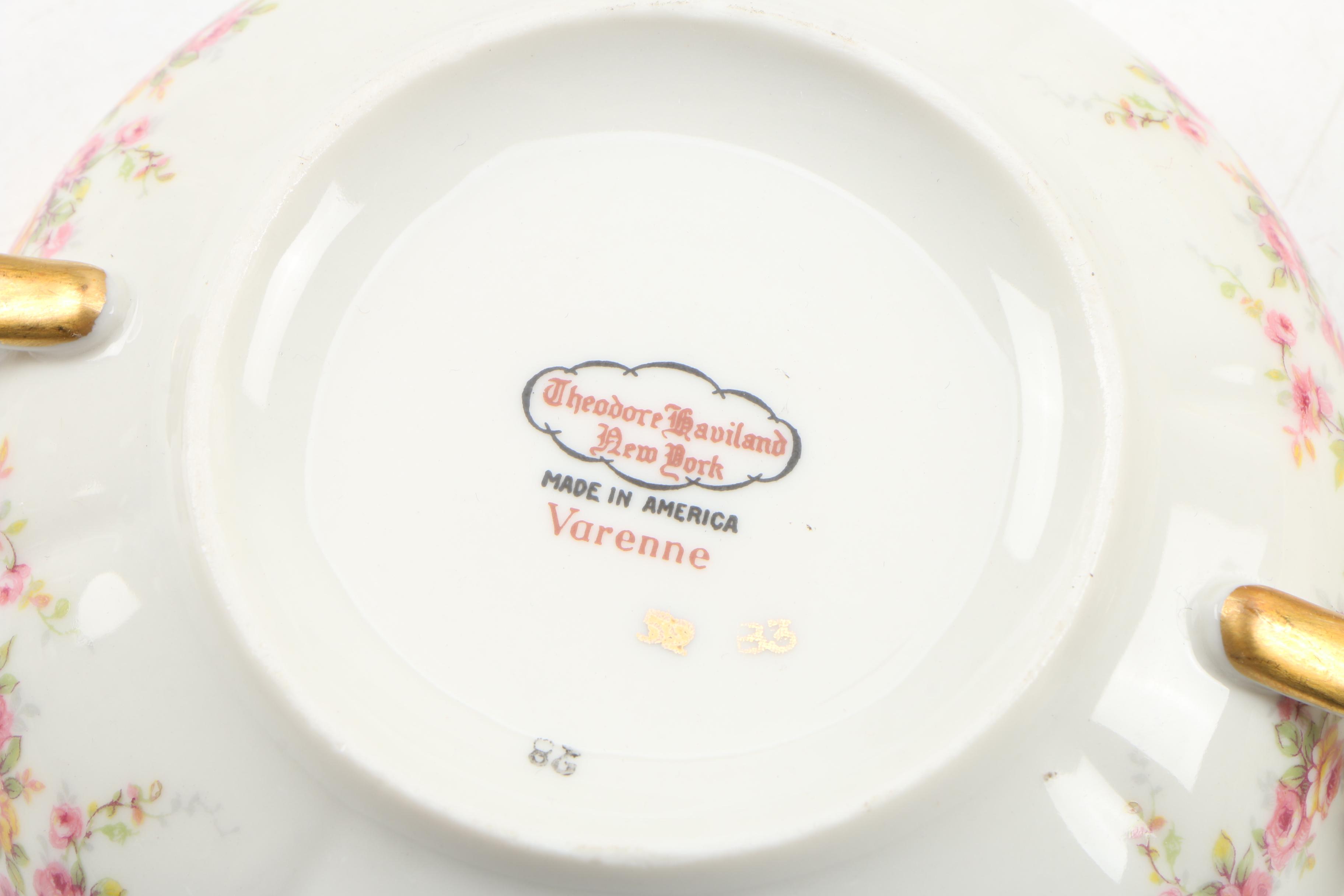 Theodore Haviland "Varenne" China Dinnerware, Vintage