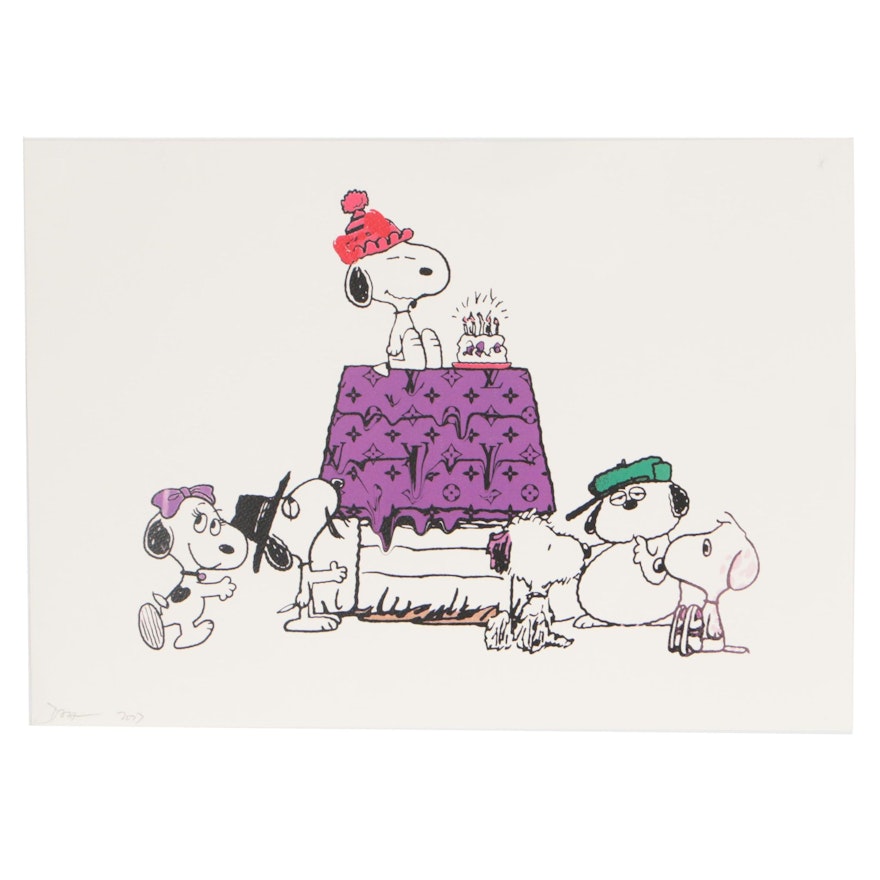 Death NYC 2017 Graphic Print "Snoopy Party"