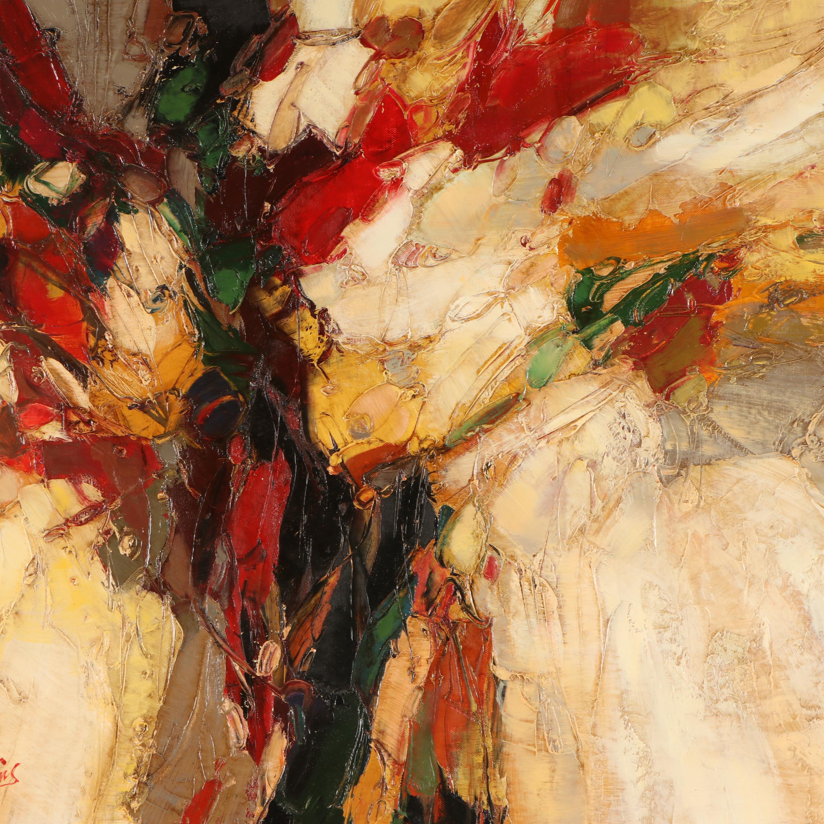 P. Collins Abstract Oil Painting