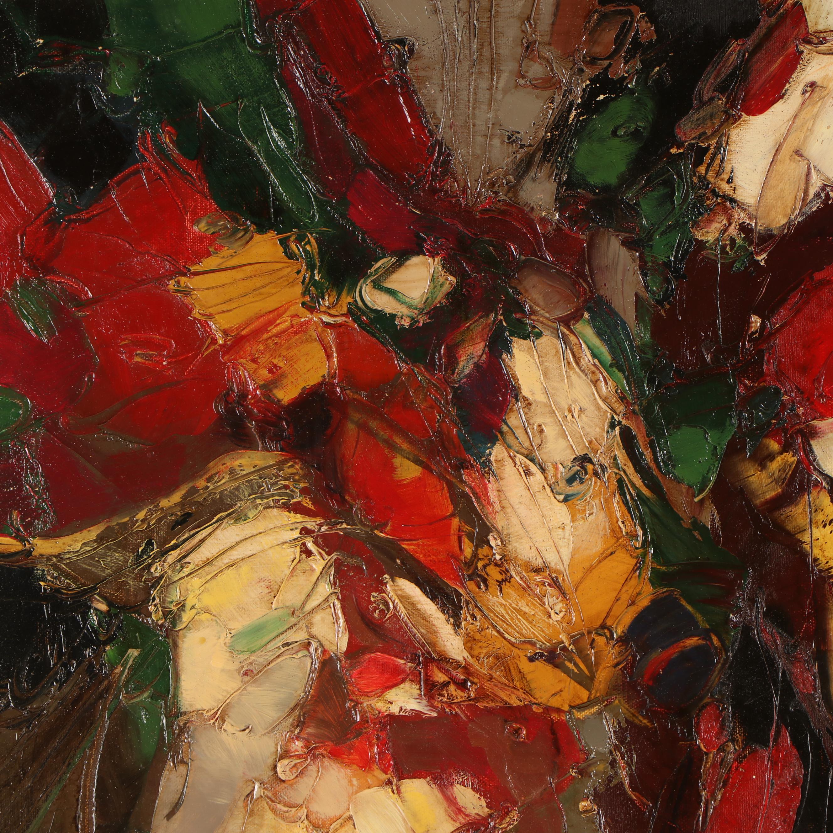 P. Collins Abstract Oil Painting