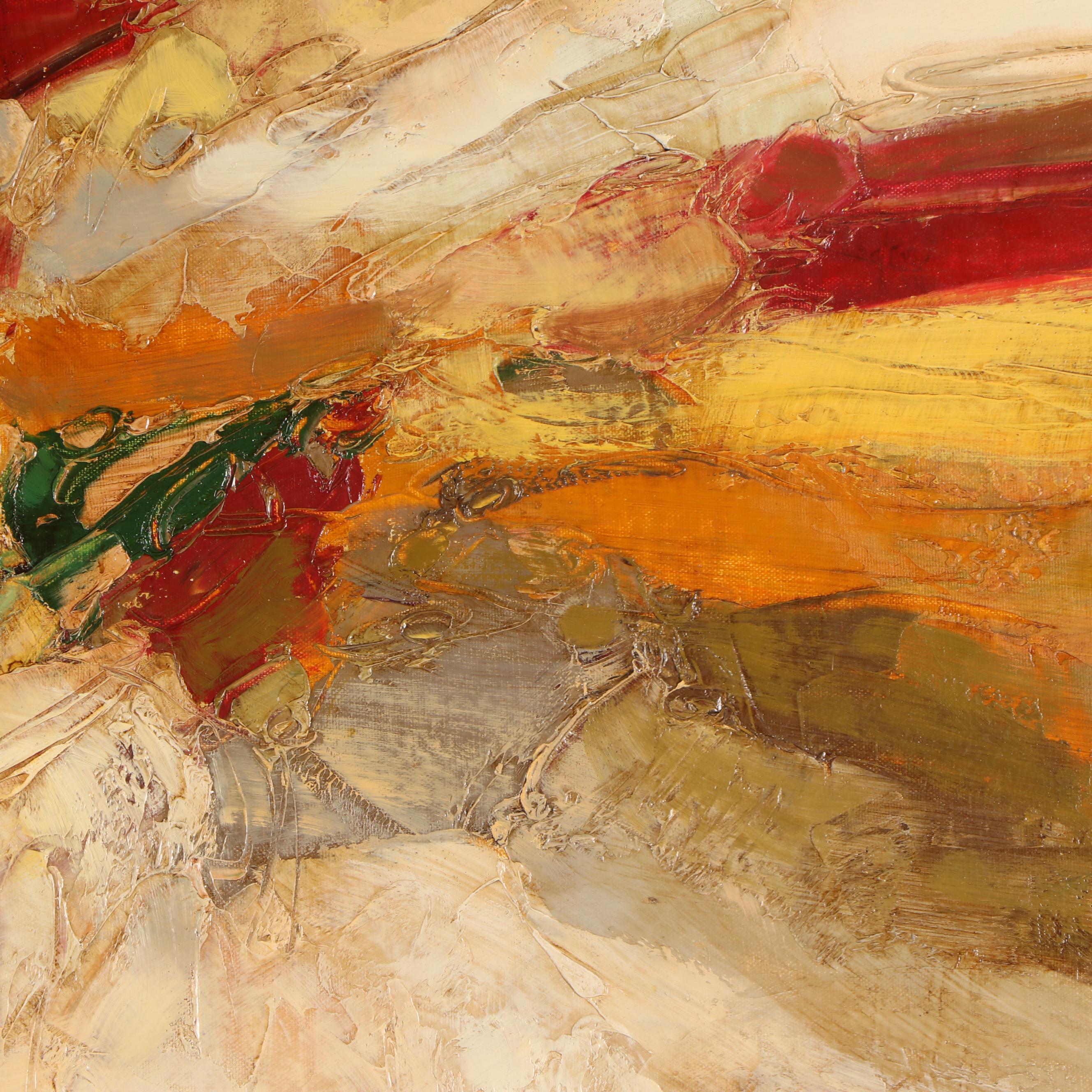 P. Collins Abstract Oil Painting