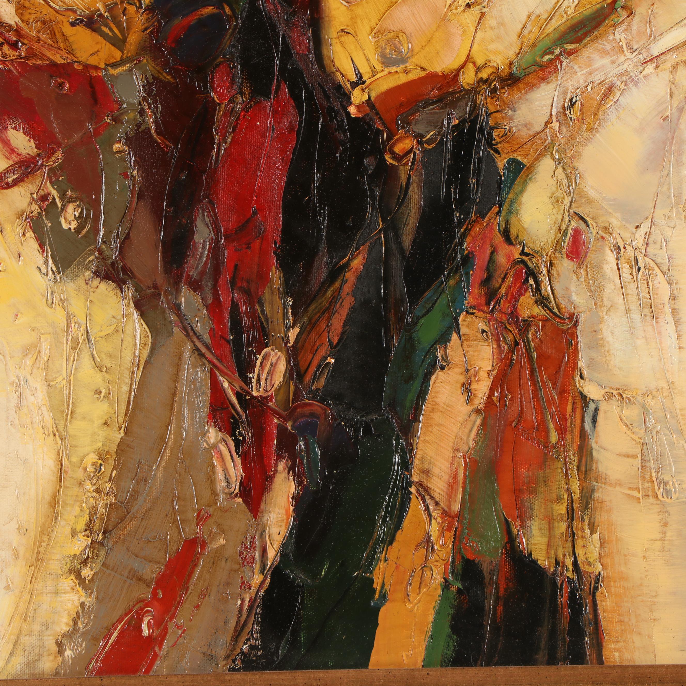 P. Collins Abstract Oil Painting