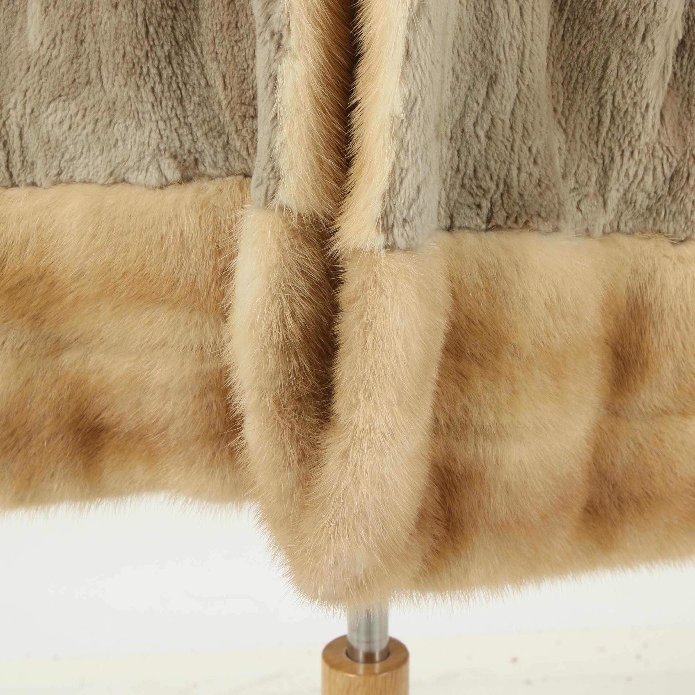Mink and Sheared Rabbit Fur Parka Style Coat from Ebner Haus