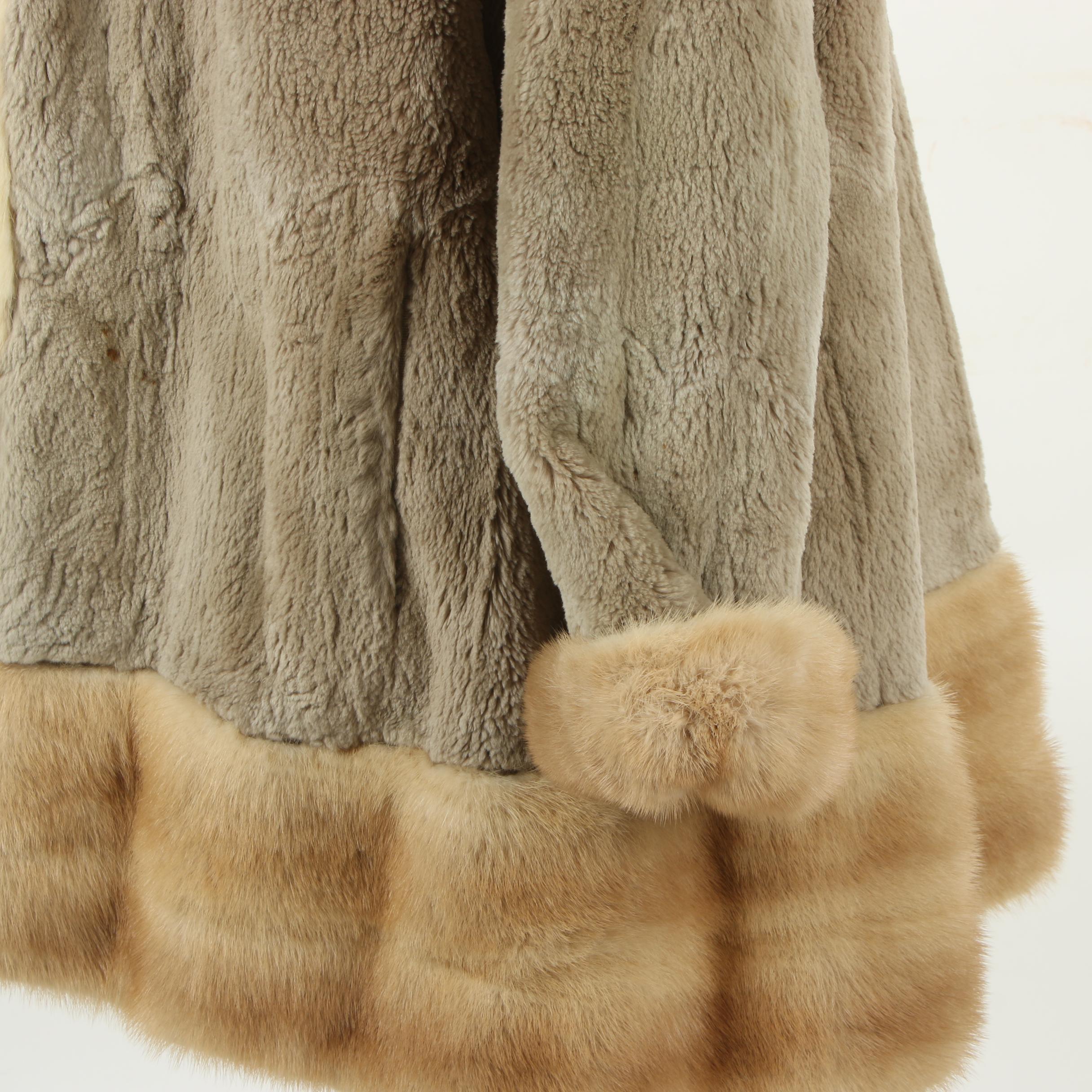 Mink and Sheared Rabbit Fur Parka Style Coat from Ebner Haus