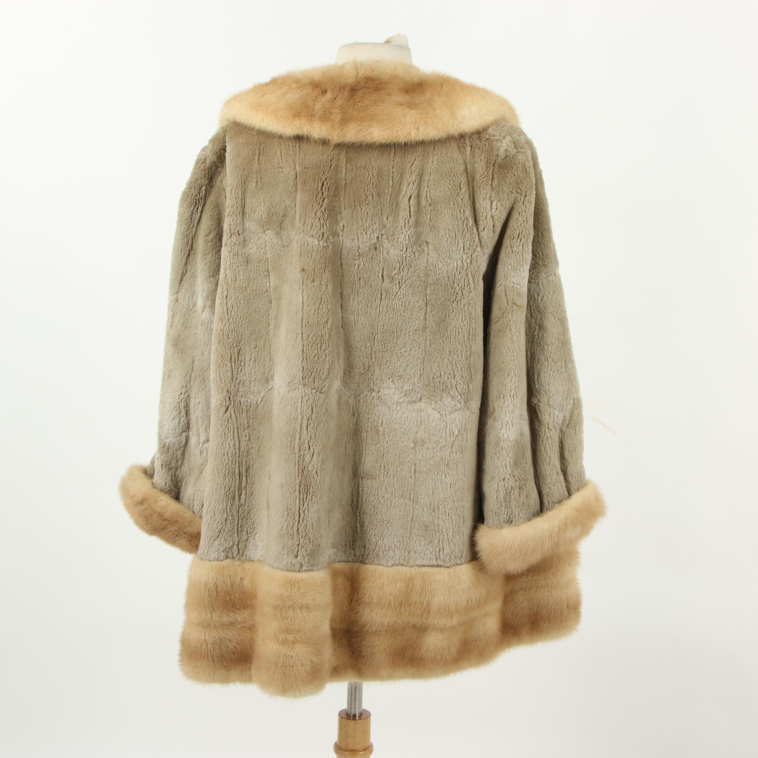 Mink and Sheared Rabbit Fur Parka Style Coat from Ebner Haus