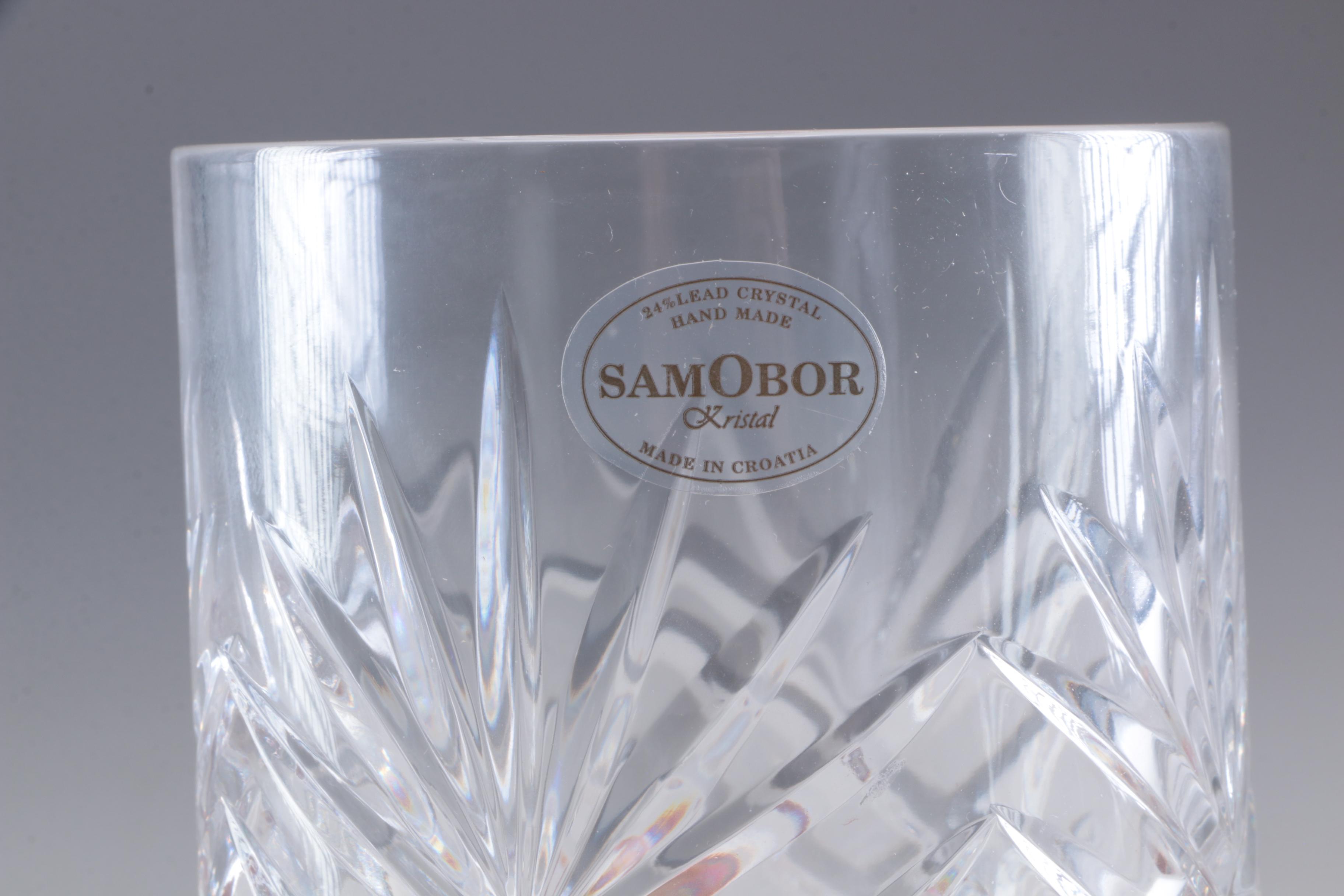 Sam O Bor "Illusions" and Royal Gallery "Champlain Platinum" Crystal Glassware