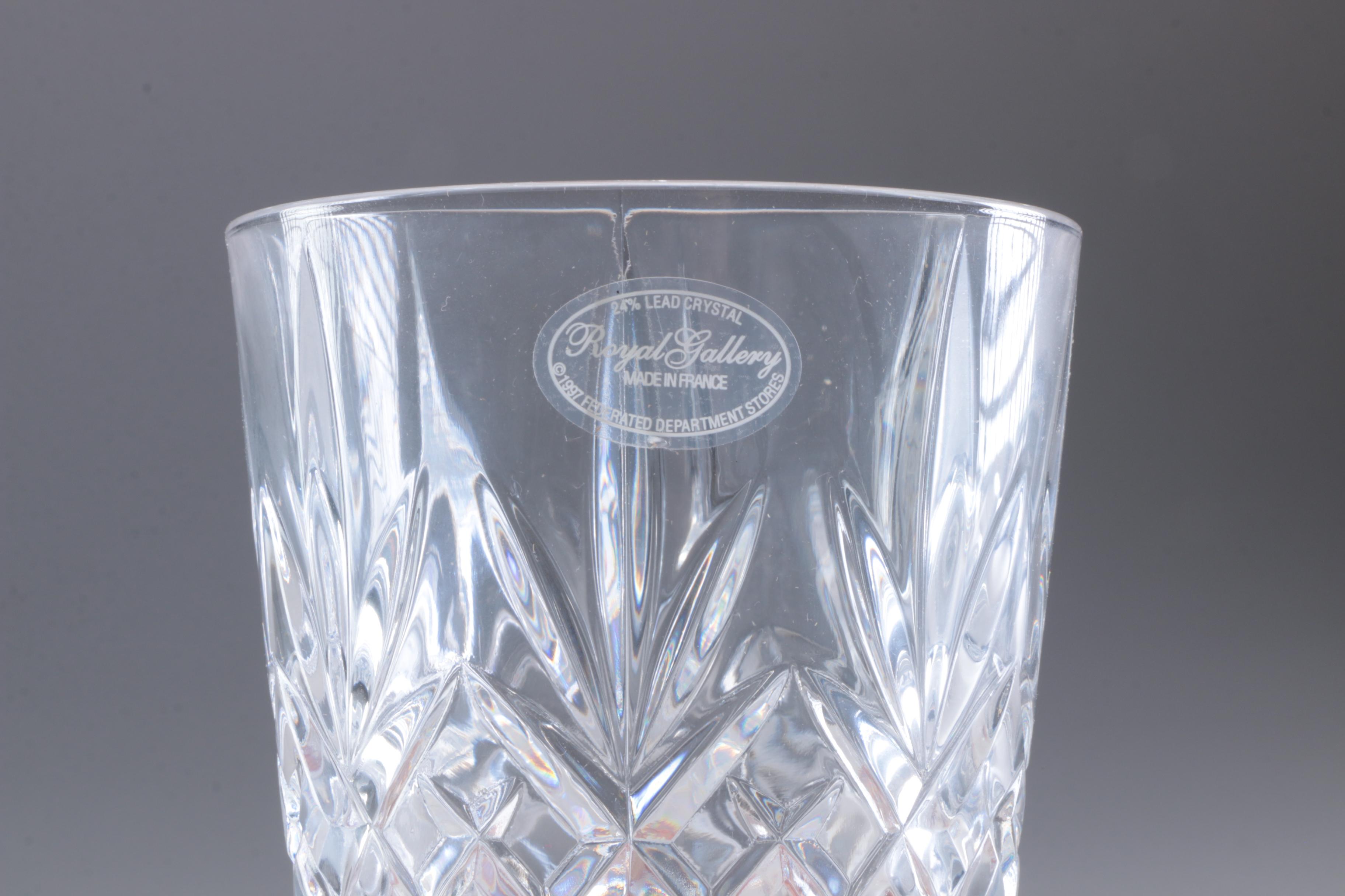 Sam O Bor "Illusions" and Royal Gallery "Champlain Platinum" Crystal Glassware