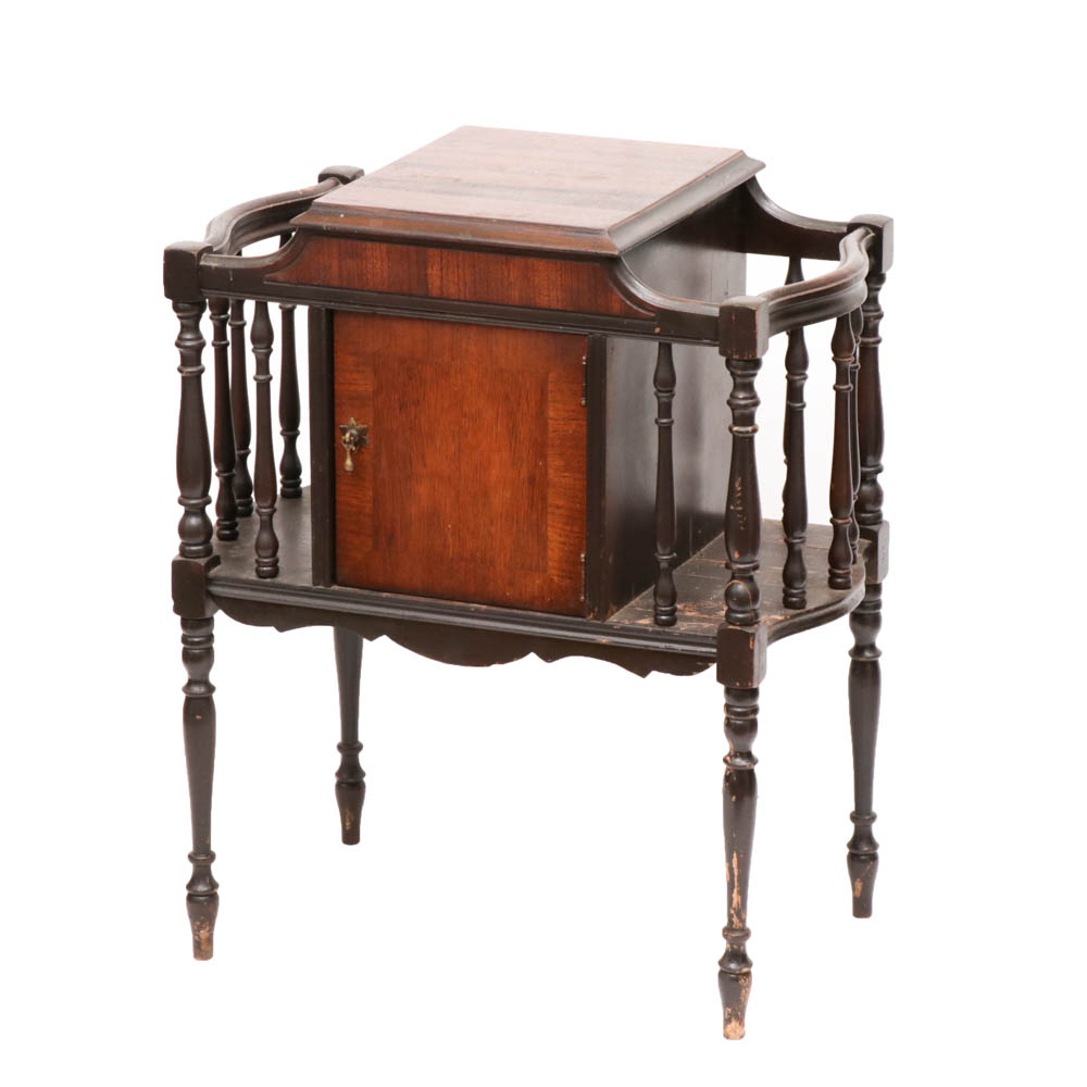 Copper Lined Wood Humidor, Antique