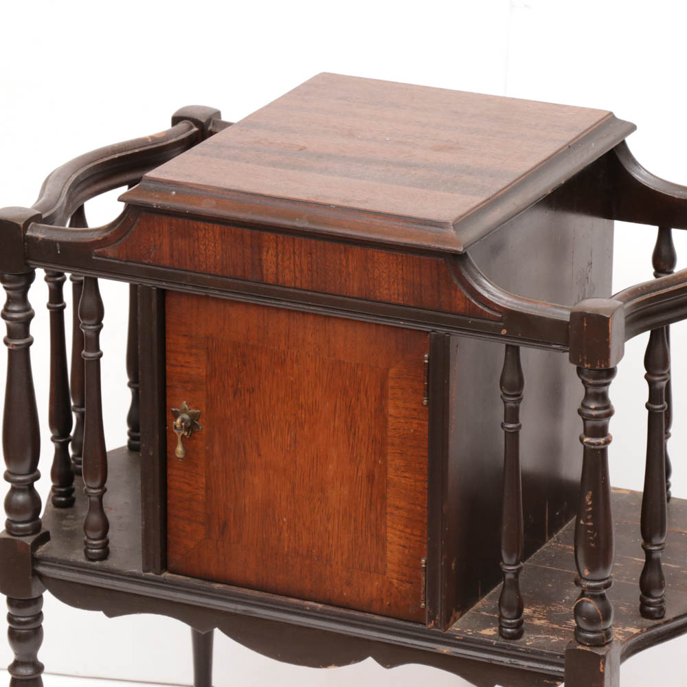 Copper Lined Wood Humidor, Antique