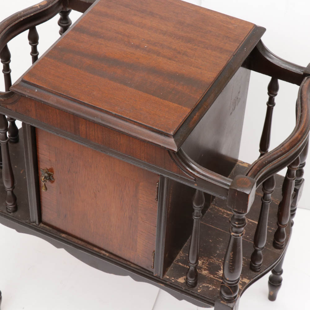 Copper Lined Wood Humidor, Antique