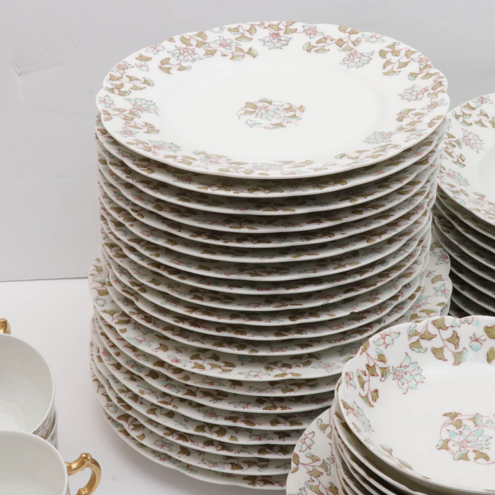 Haviland Limoges Hand-Painted Porcelain Tableware, Vintage
