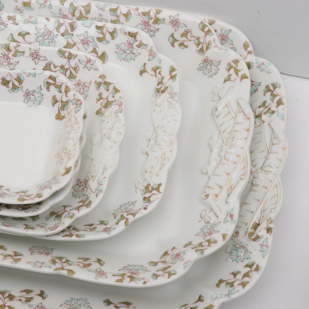 Haviland Limoges Hand-Painted Porcelain Seveware, Vintage