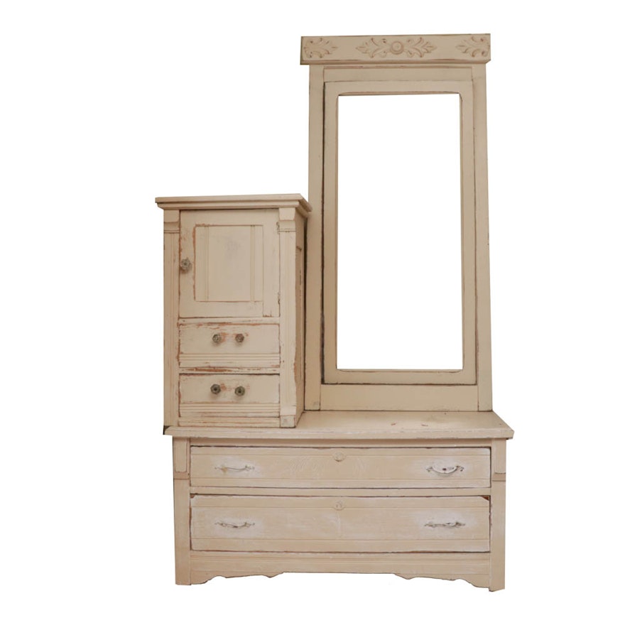 French Provincial Style Mirrored Assembled Chest