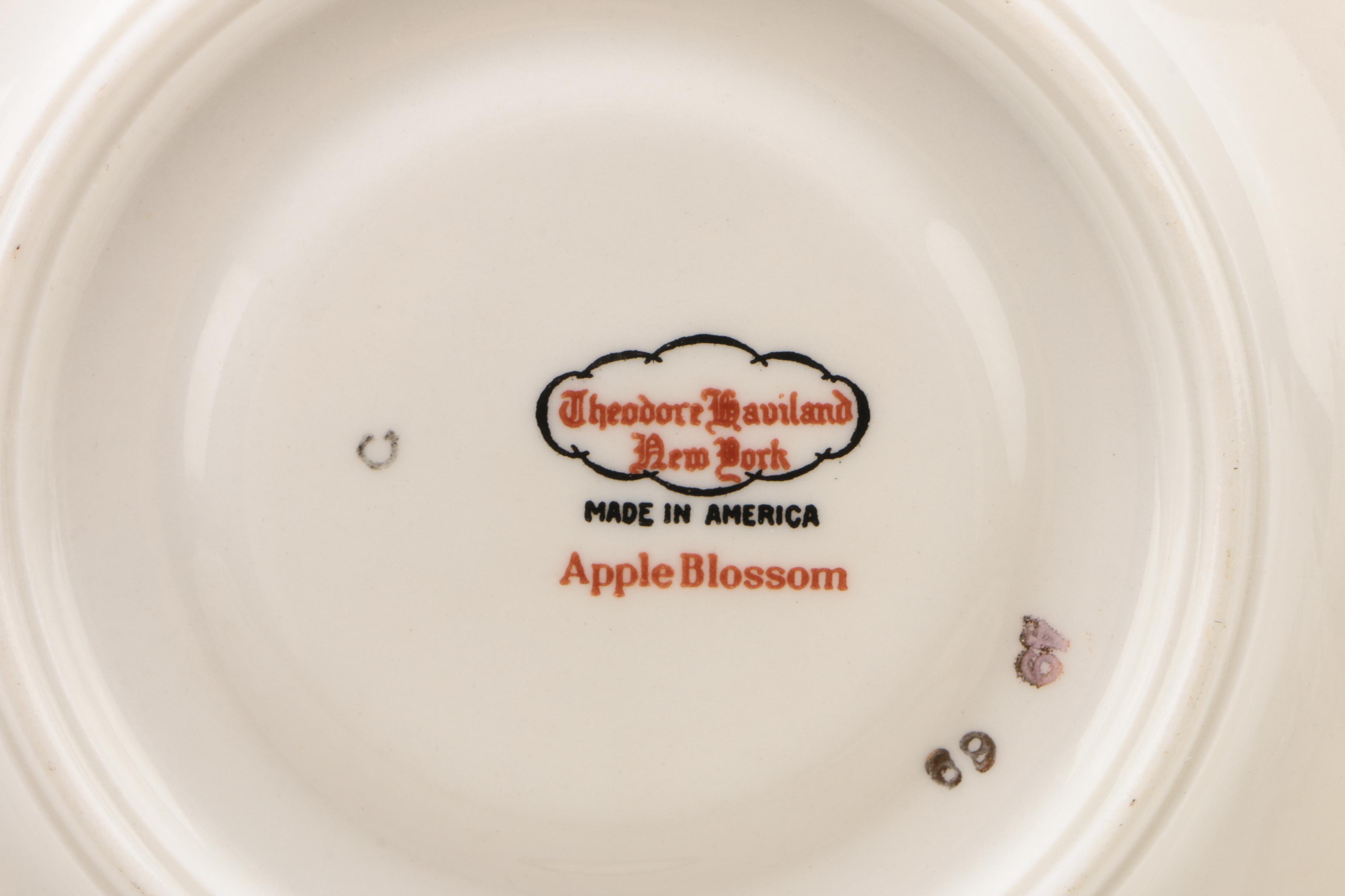 Theodore Haviland "Apple Blossom" Porcelain Dinnerware, 1940 - 1989