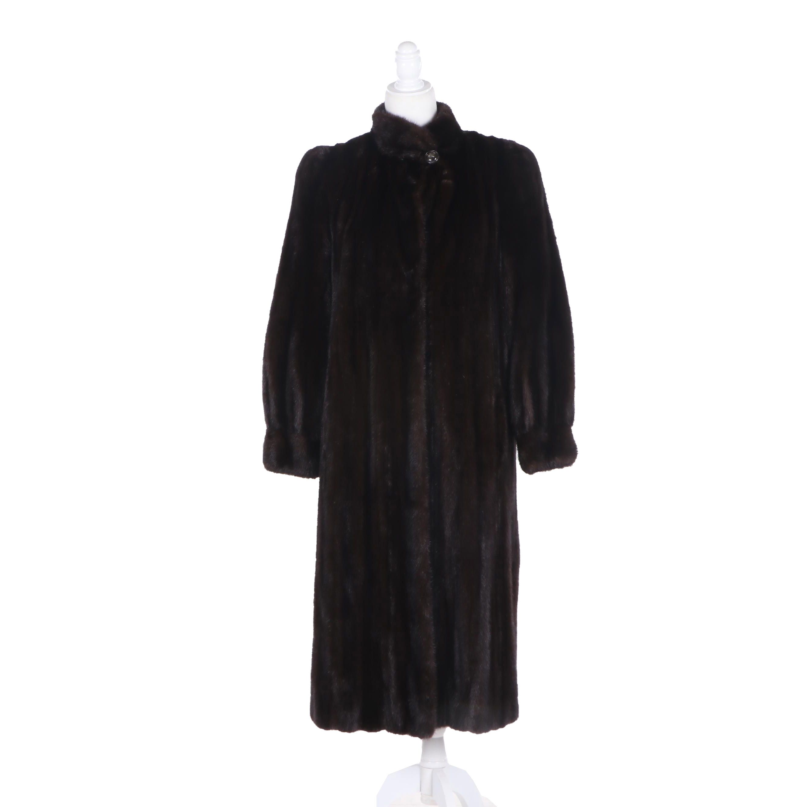 Mink fur Coat from The Christie Brothers with Tapered Cuffs, Vintage