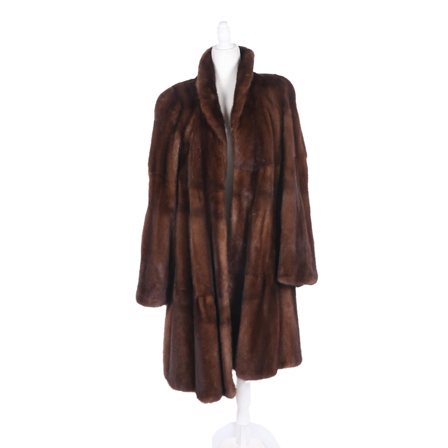 Saga Mink Fur Coat from Crown Furs of Boston, Vintage