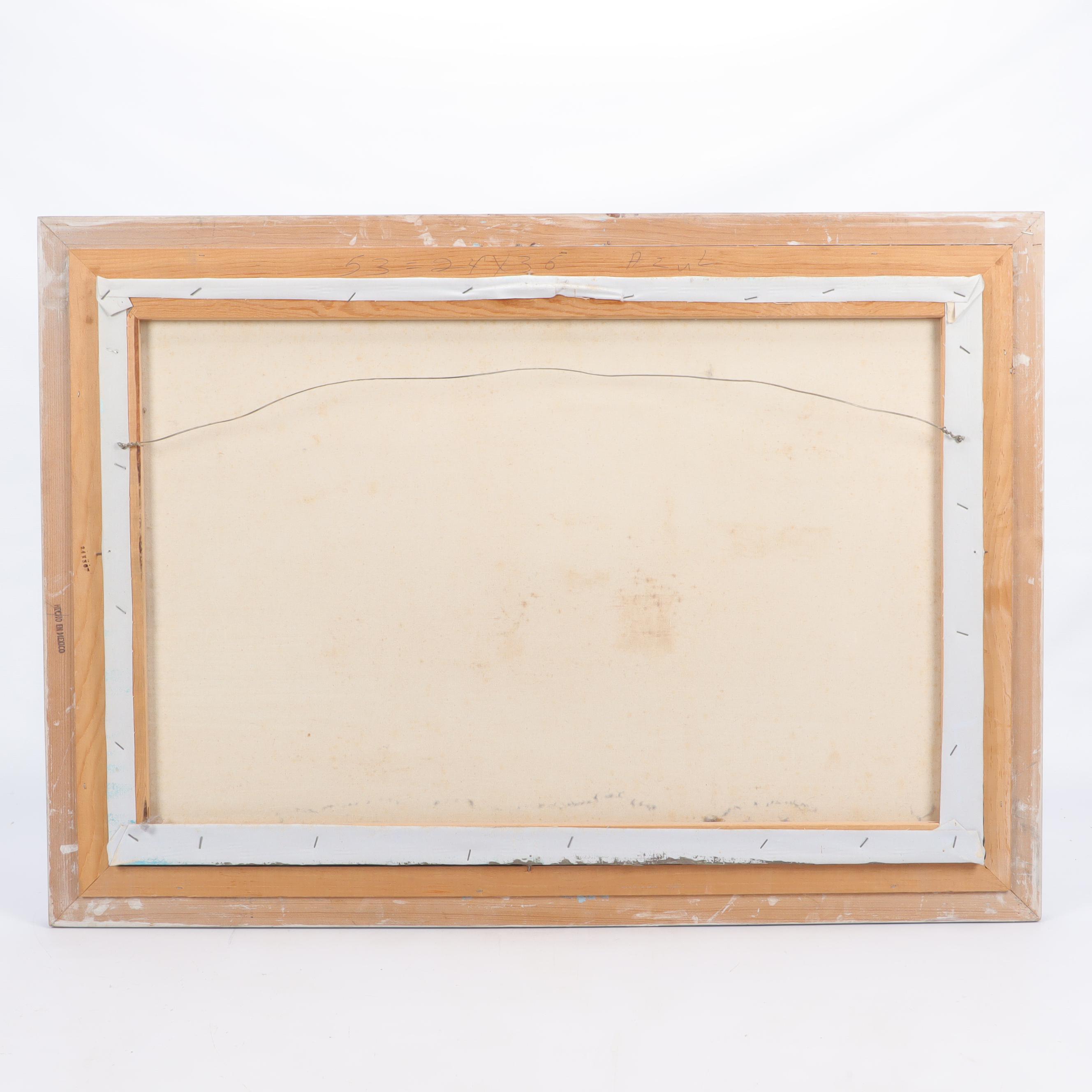 Oil Painting of Mediterranean Harbor Scene