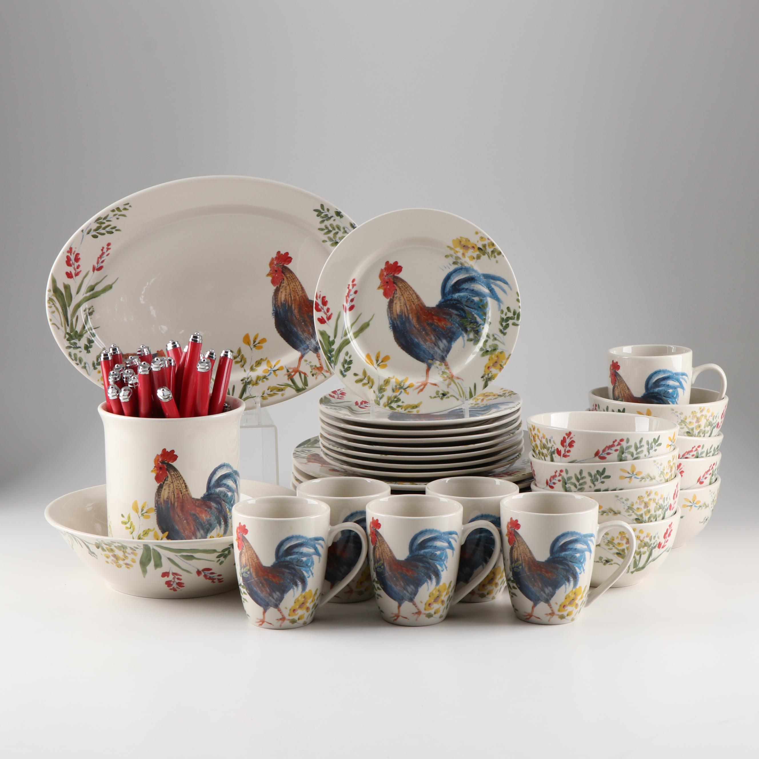 Paula Deen Dinnerware "Garden Rooster"