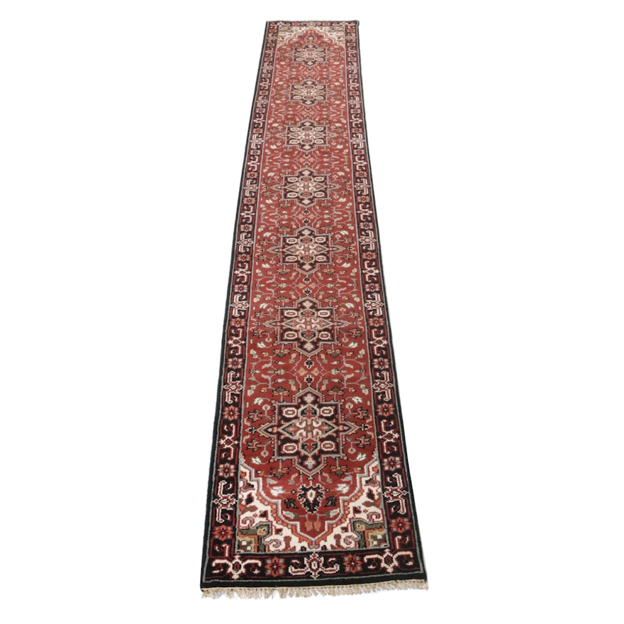 2'6 x 16'1 Hand-Knotted Indo-Persian Heriz Carpet Runner