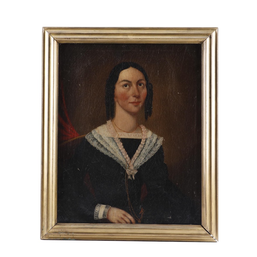 19th Century Portrait Oil Painting