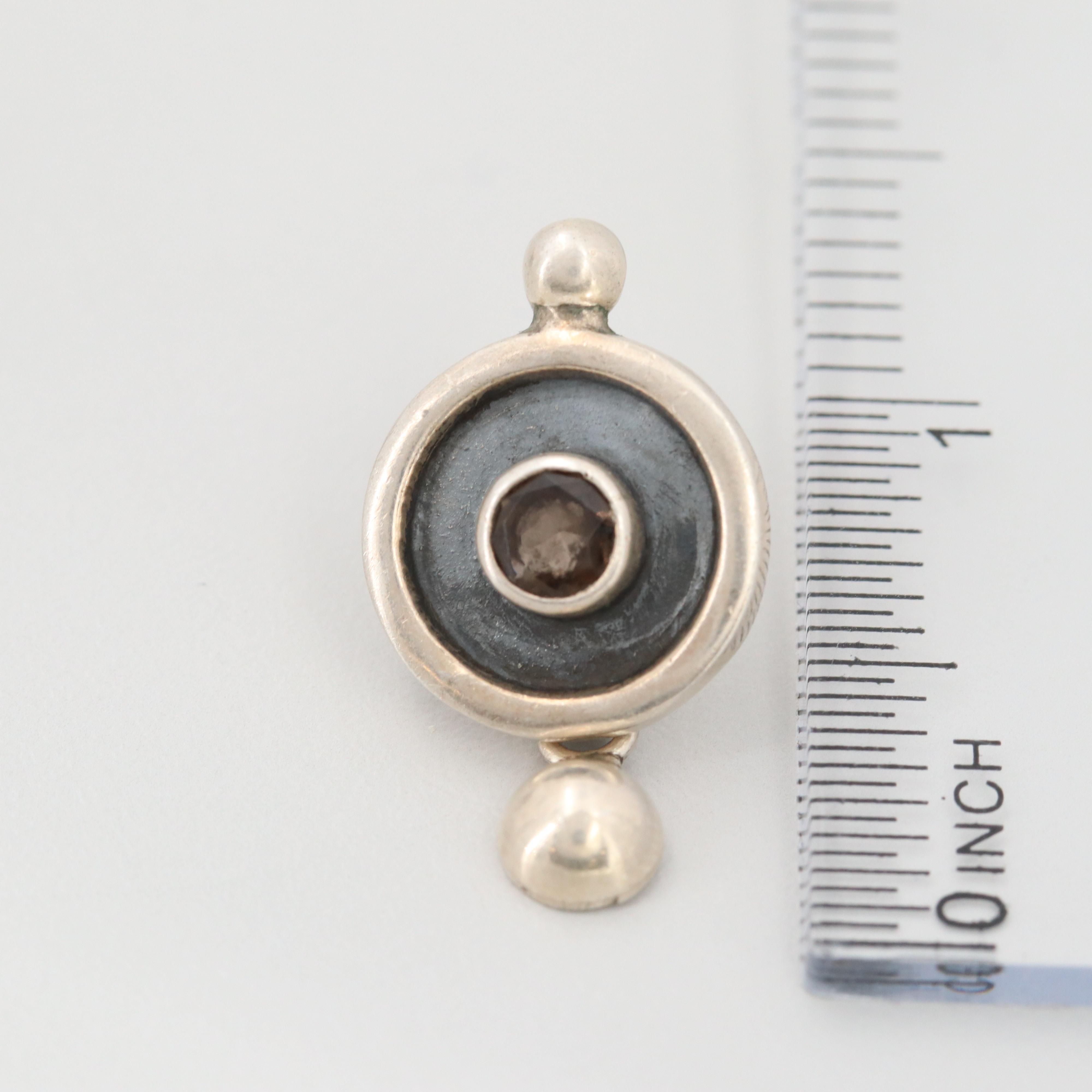 Sterling Silver Smoky Quartz Dangle Earrings