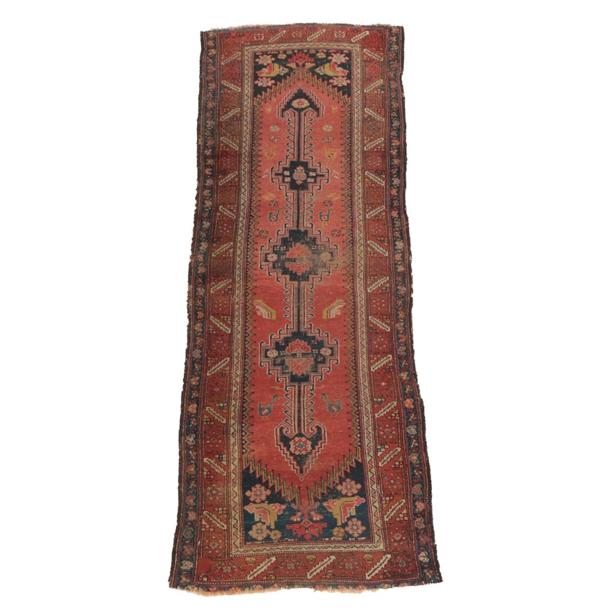 Hand-Knotted Persian Bijar Wool Carpet Runner