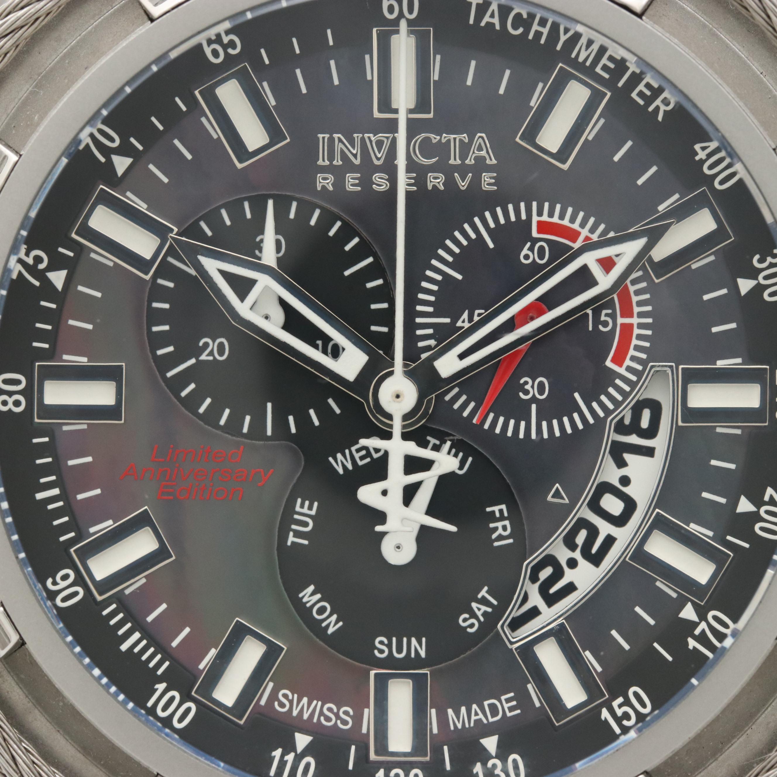 Invicta Reserve Limited Edition Stainless Steel Quartz Chronograph Watch