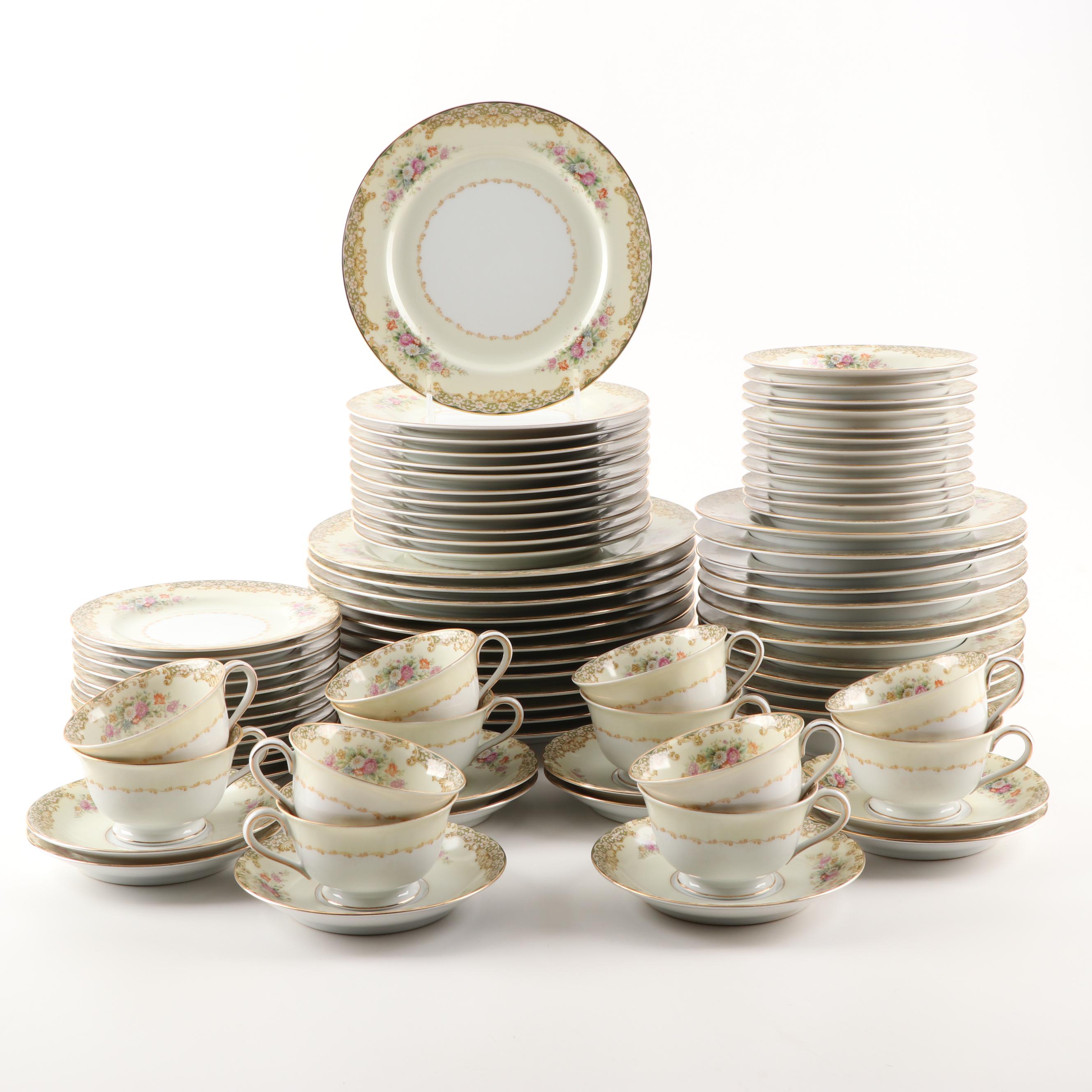 Rose China Occupied Japan Dinnerware Set, 1950s