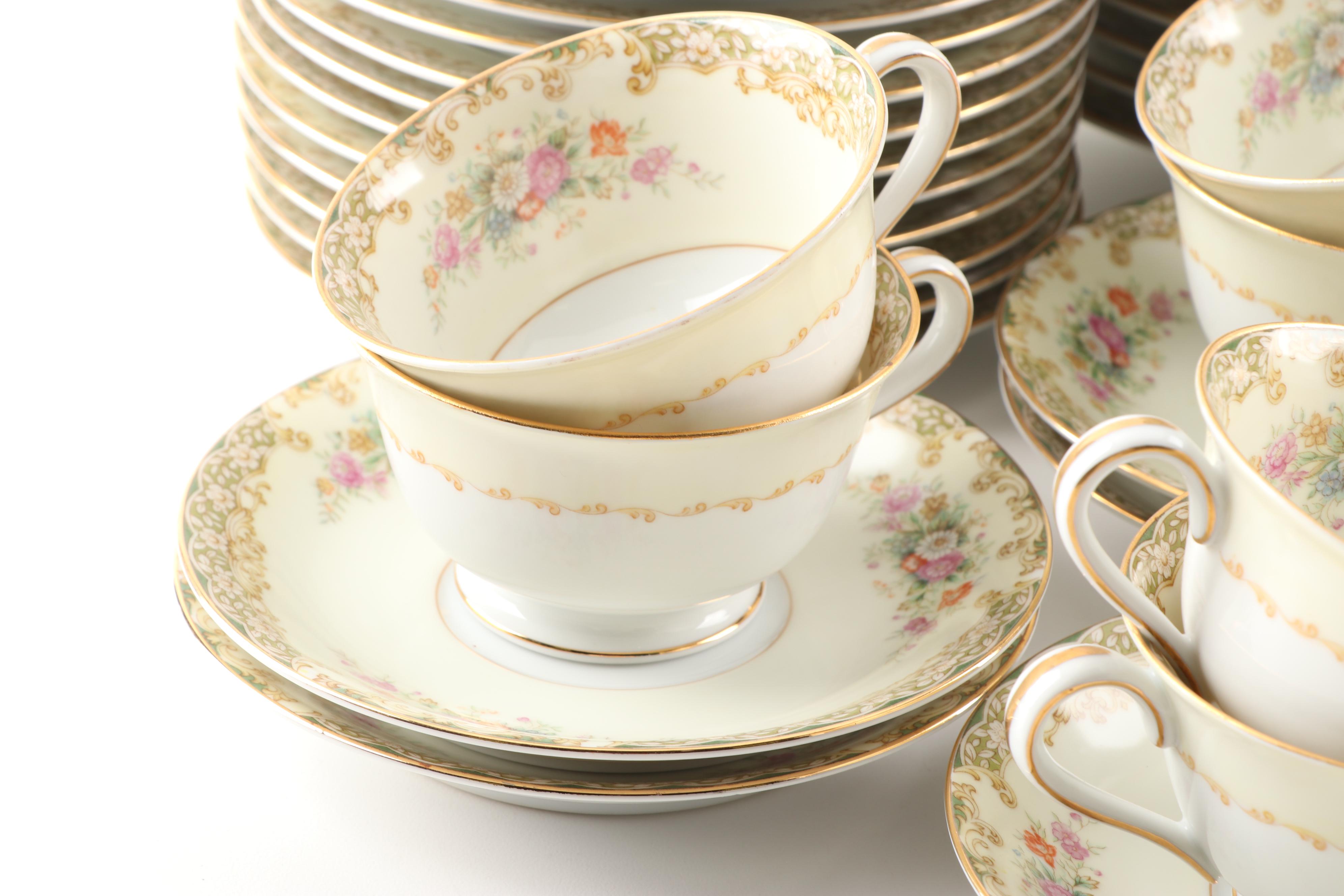 Rose China Occupied Japan Dinnerware Set, 1950s