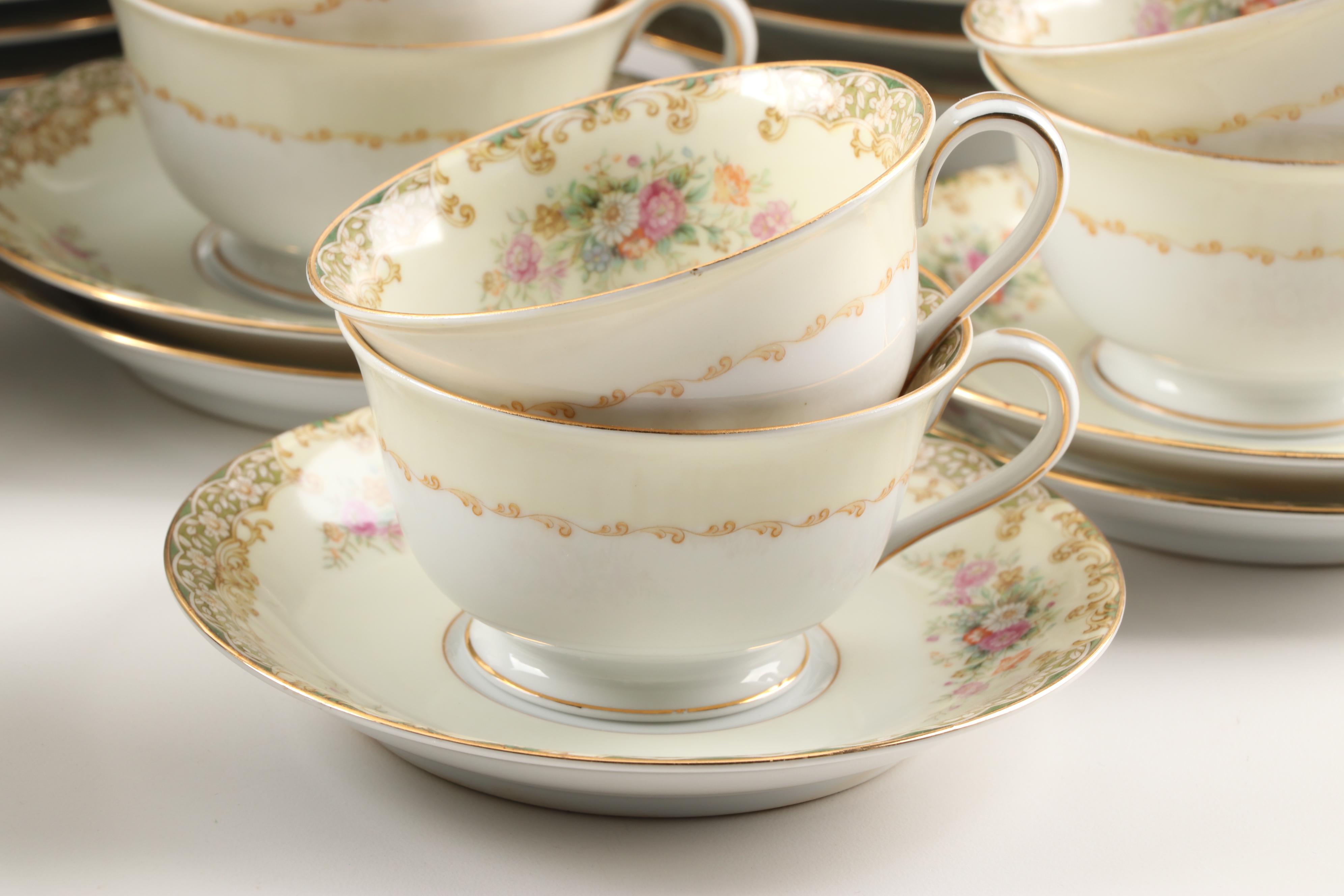 Rose China Occupied Japan Dinnerware Set, 1950s