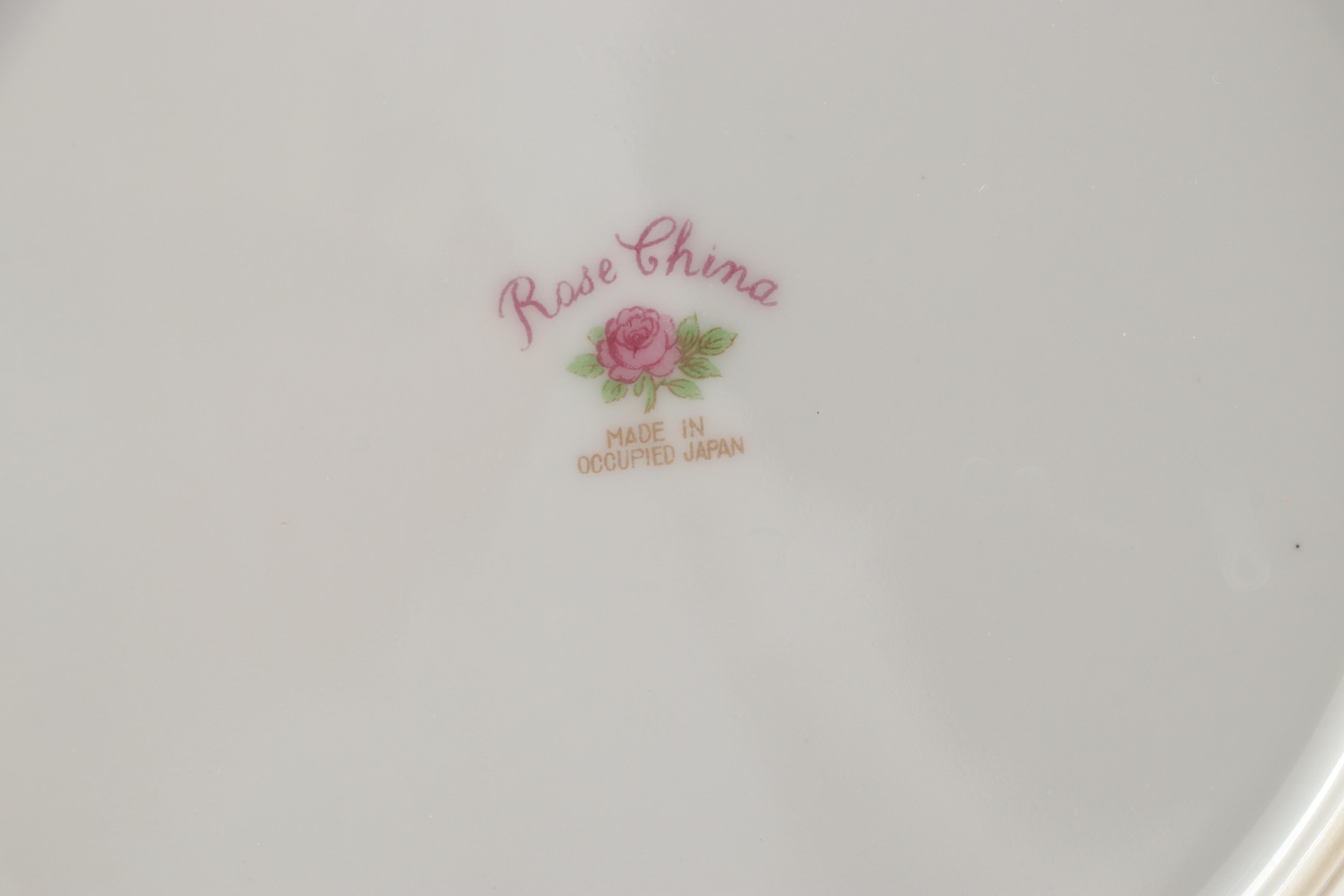 Rose China Occupied Japan Dinnerware Set, 1950s