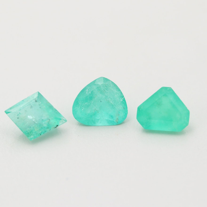 Loose 3.95 CTW Emerald Gemstones