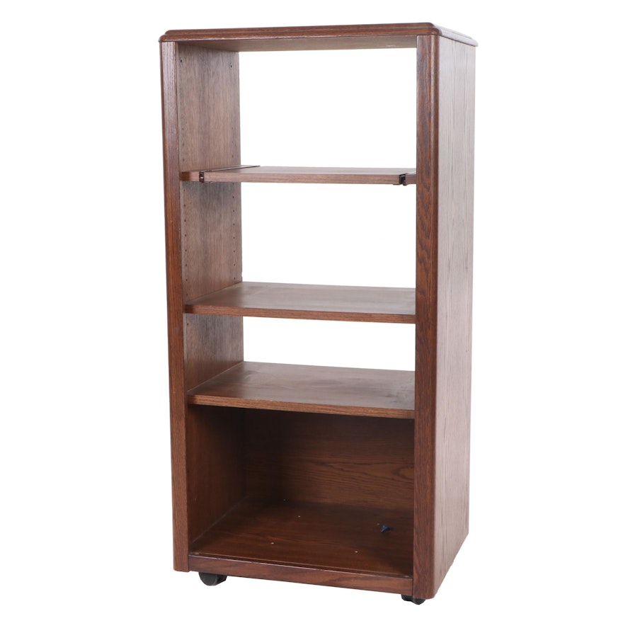 Veneered Rolling Bookcase, Late 20th Century