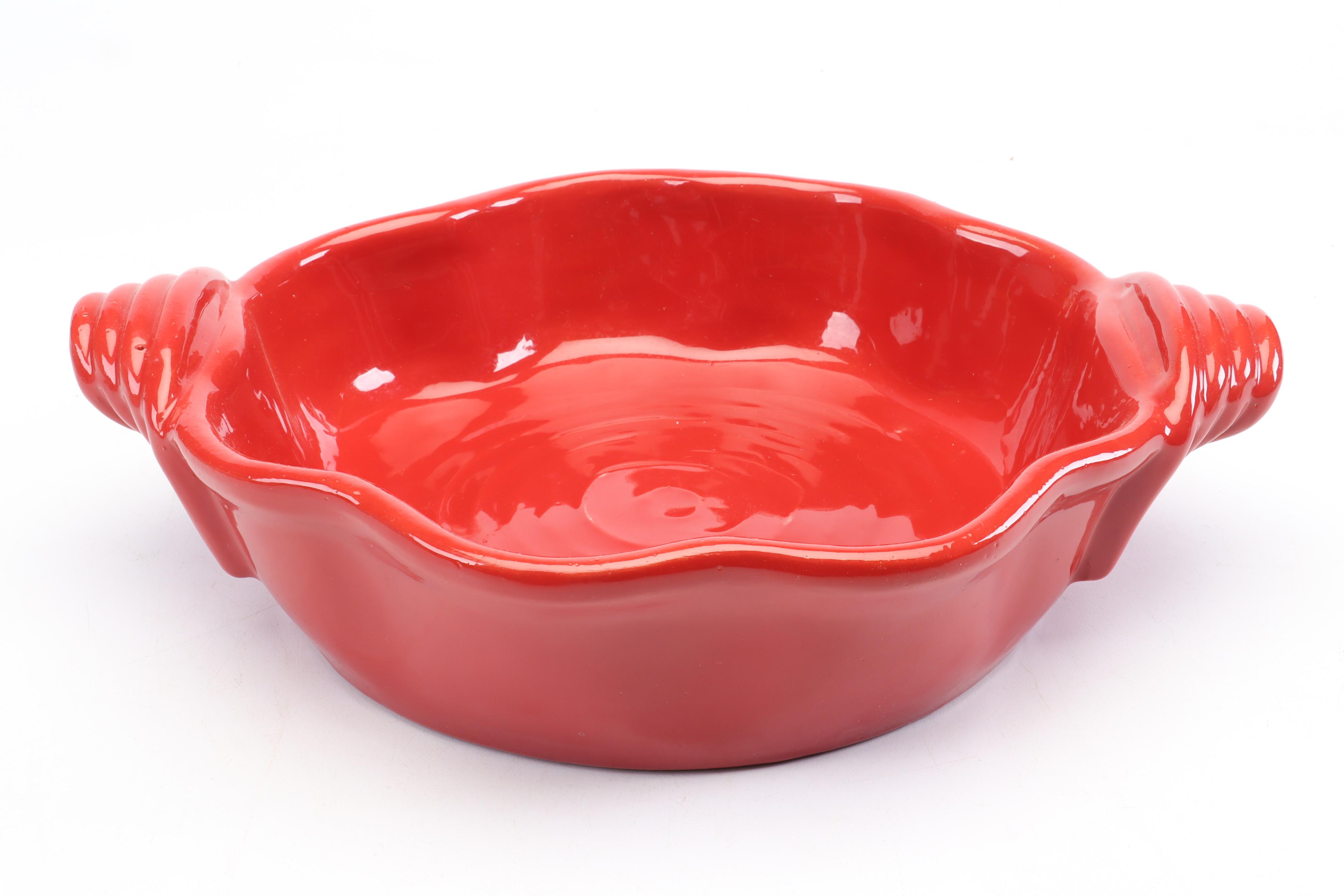 Copco Denmark Yellow Enamel Cast Iron Pot with Italica Ars Ovenproof Bowls