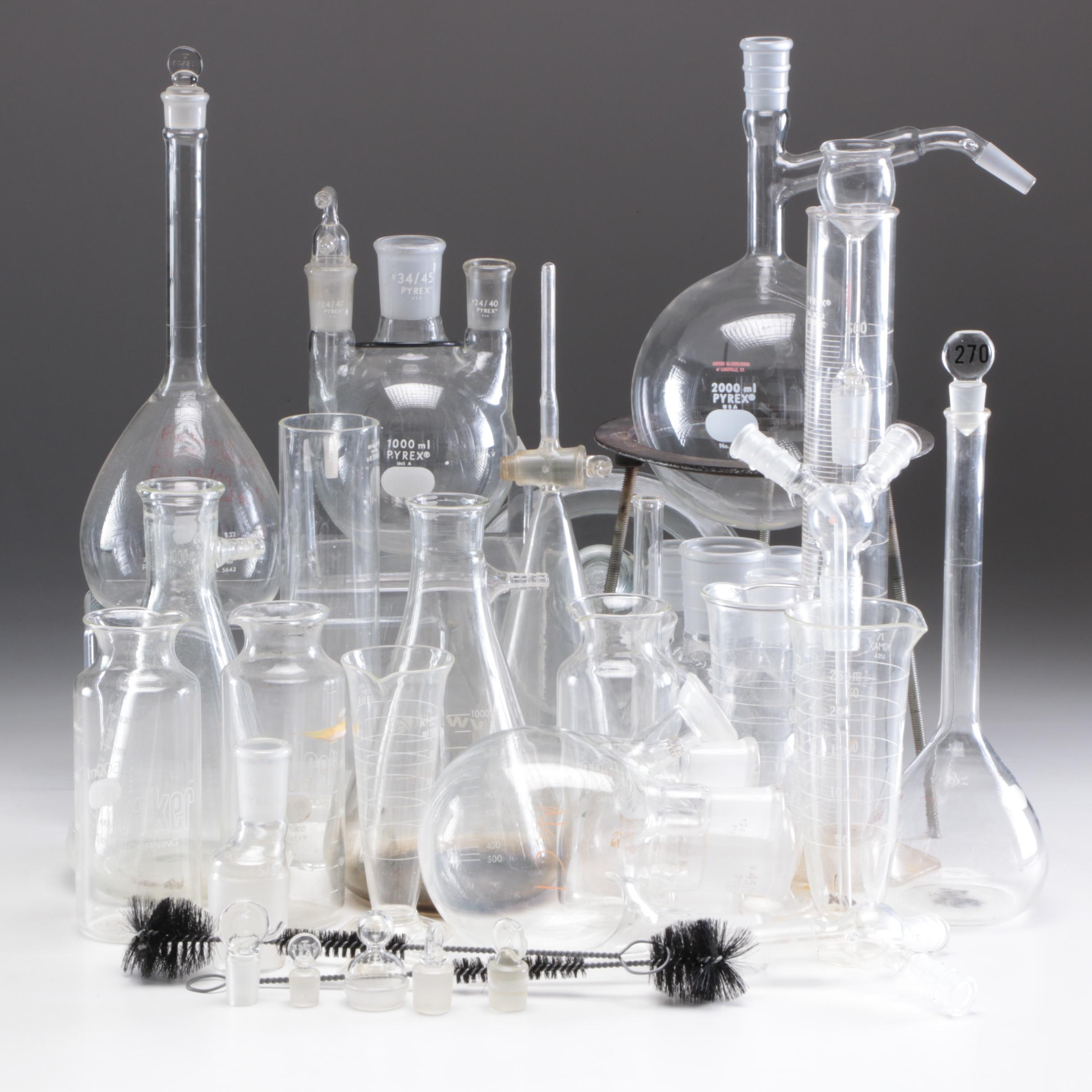 Fleaker by Corning, Pyrex, and Other Glass Laboratory Glassware