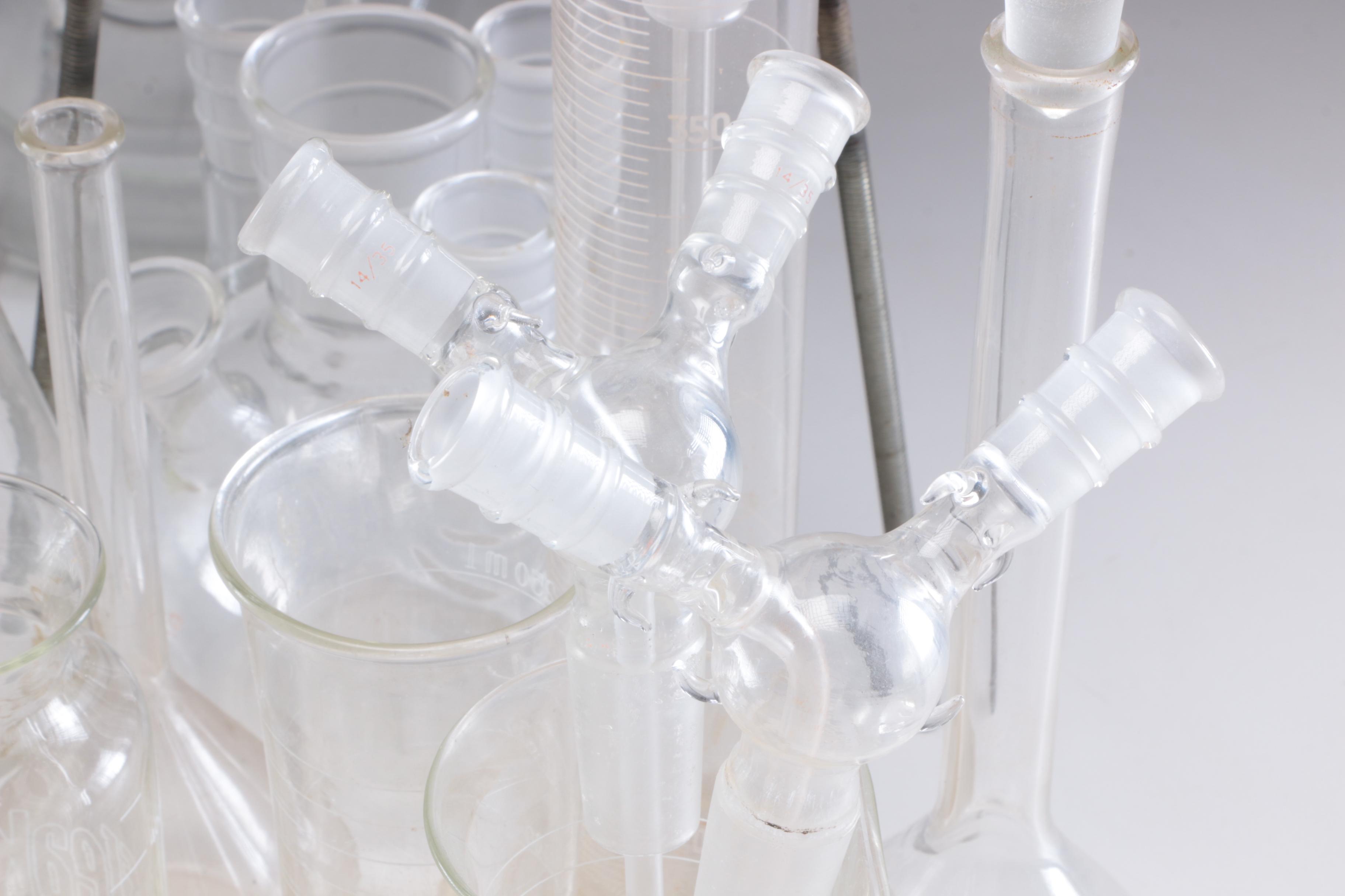 Fleaker by Corning, Pyrex, and Other Glass Laboratory Glassware