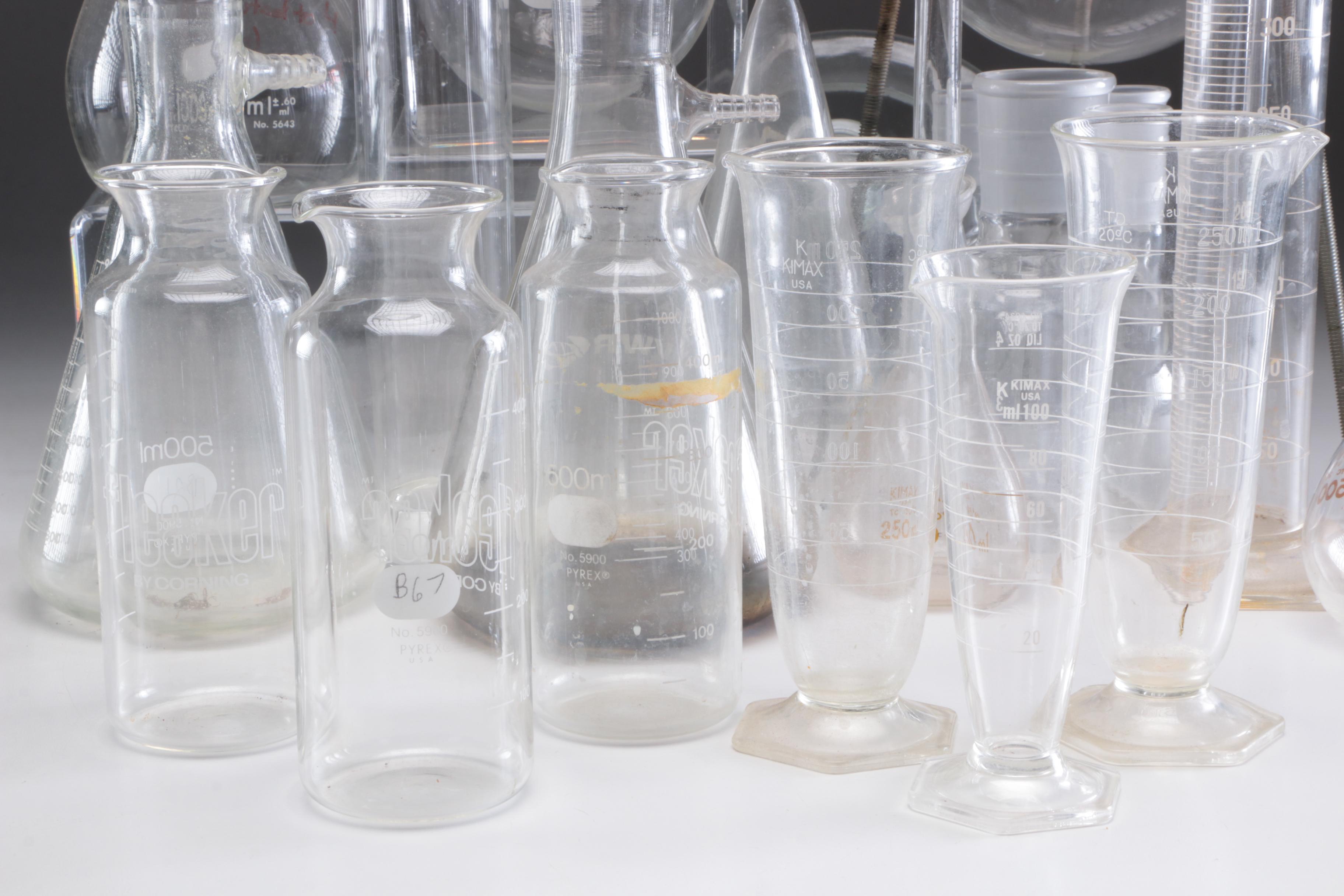 Fleaker by Corning, Pyrex, and Other Glass Laboratory Glassware
