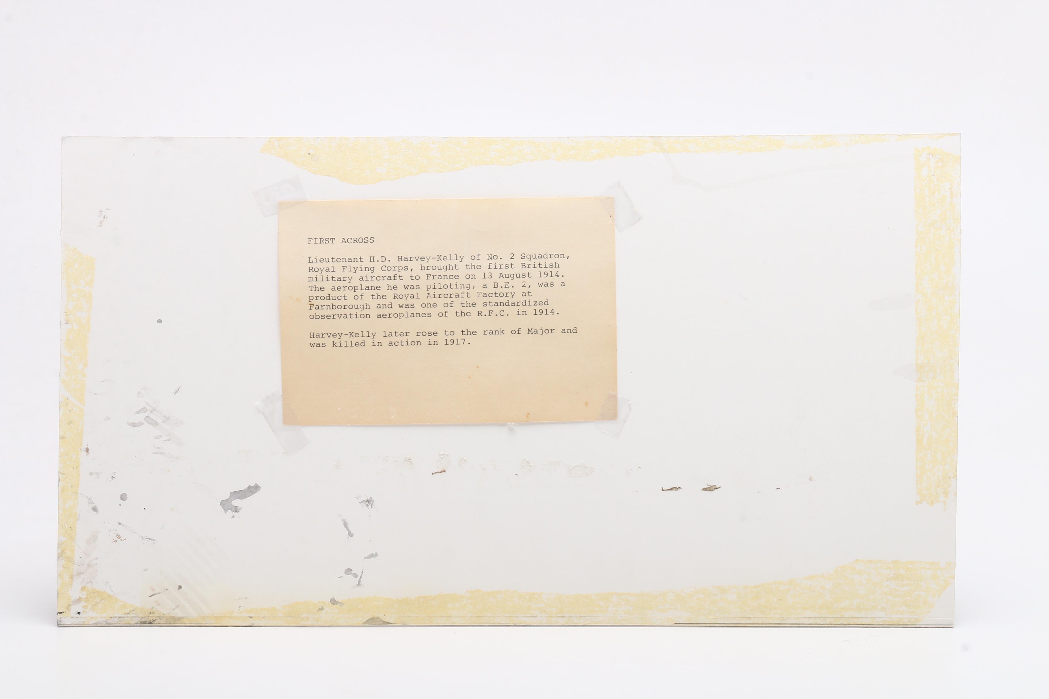 Robert Fabe Acrylic Painting of WWI Plane "First Across"