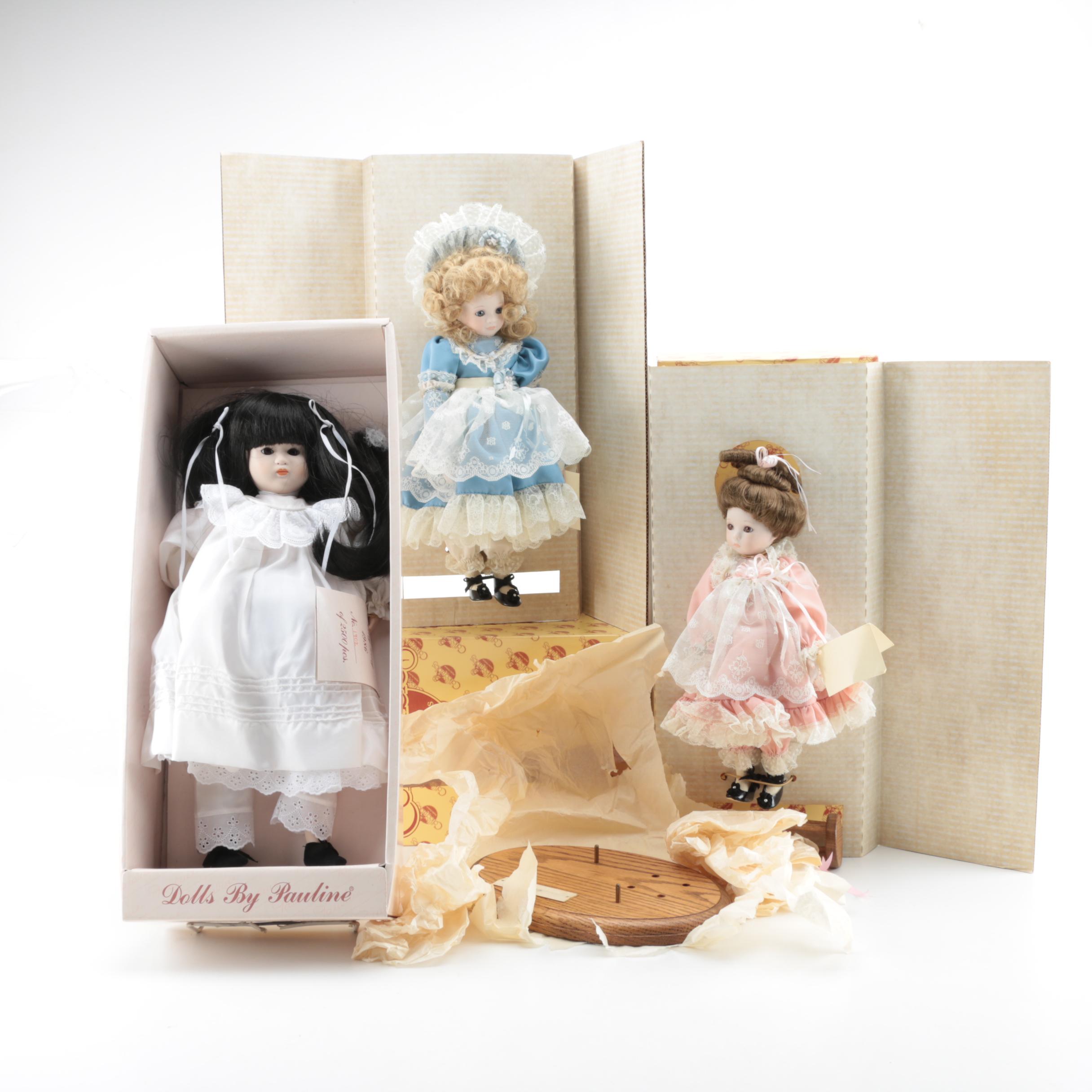 "Big Sister", "Little Sister", and "Ling Ling" Porcelain Dolls, 1980s