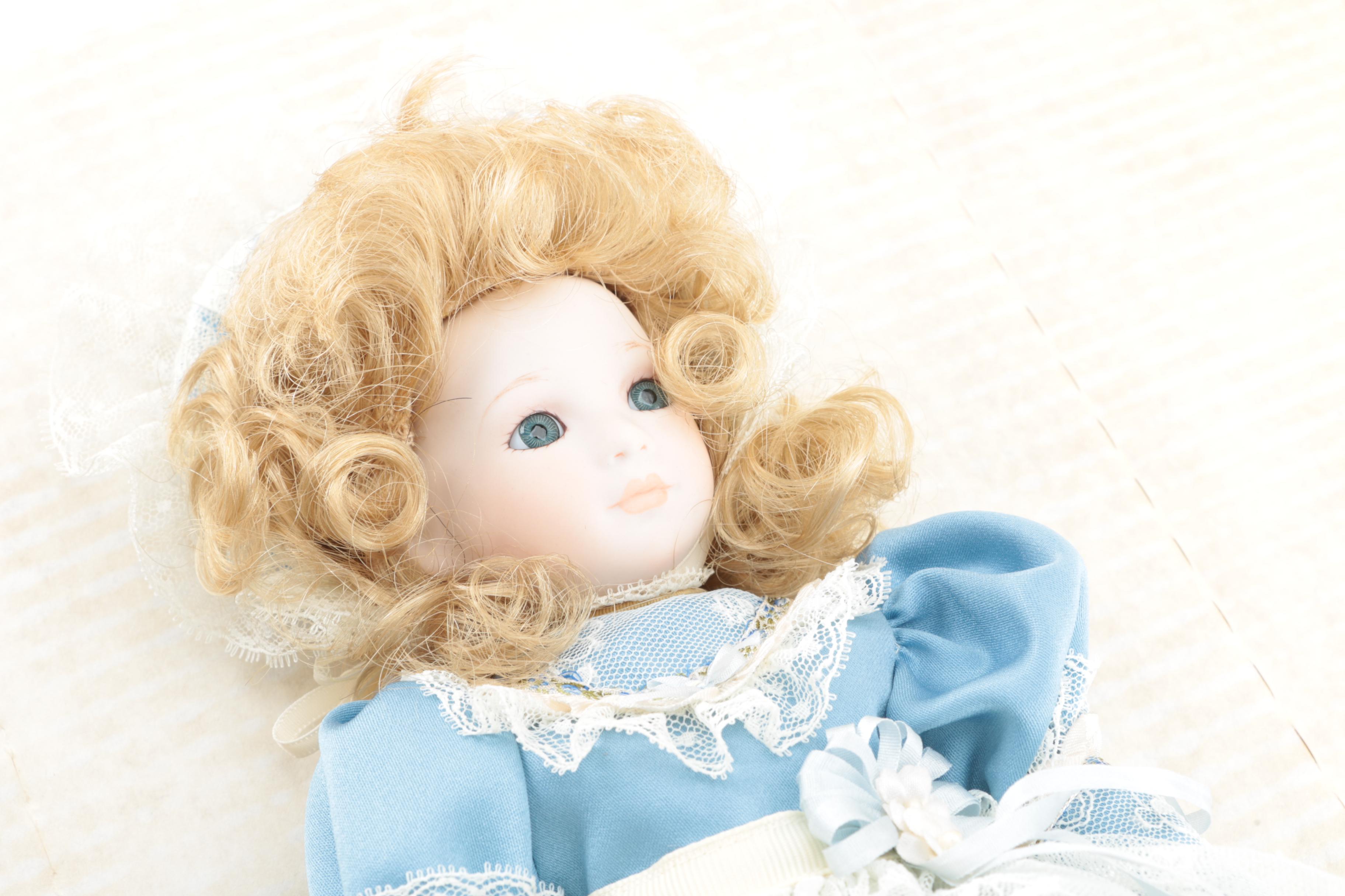 "Big Sister", "Little Sister", and "Ling Ling" Porcelain Dolls, 1980s