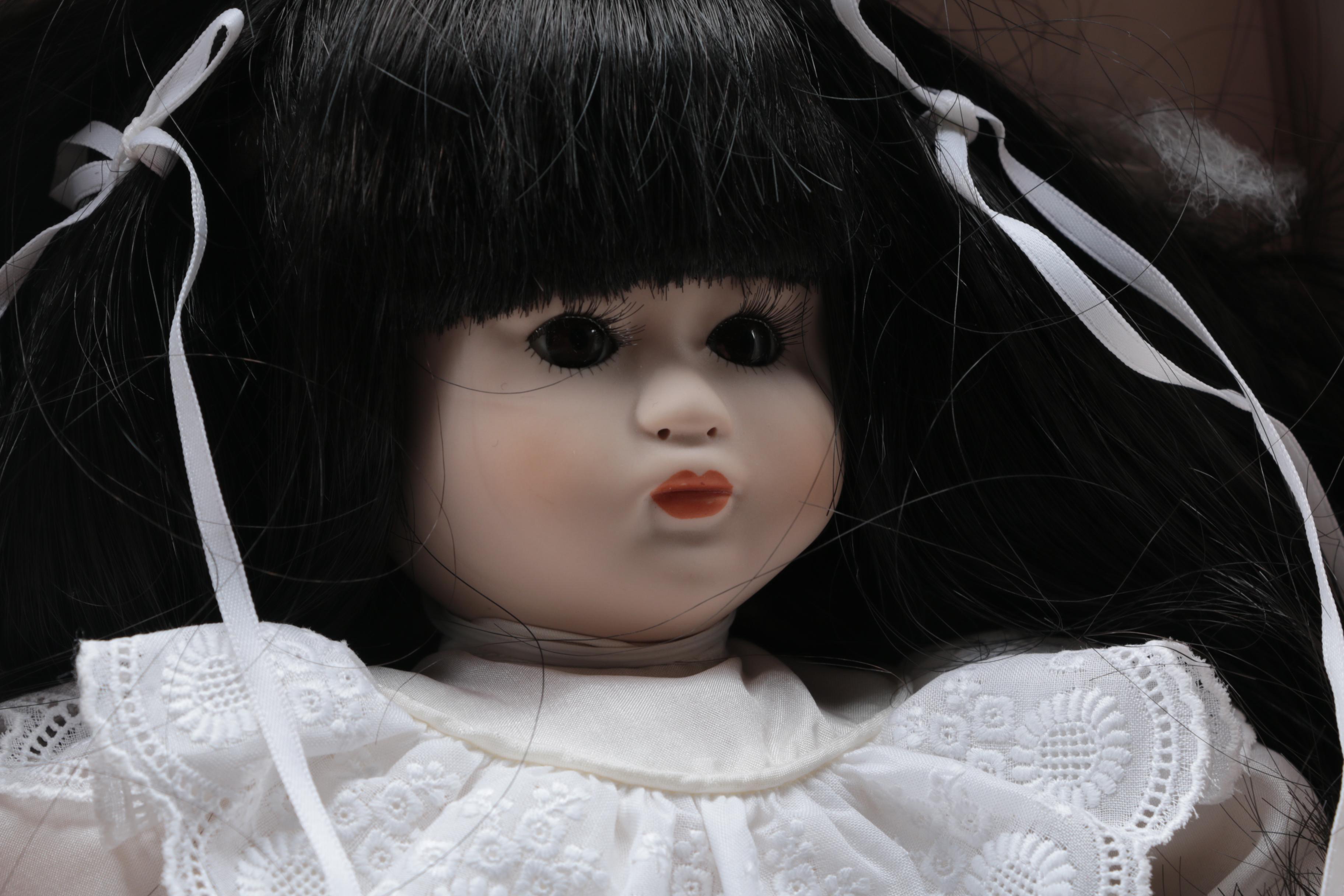 "Big Sister", "Little Sister", and "Ling Ling" Porcelain Dolls, 1980s