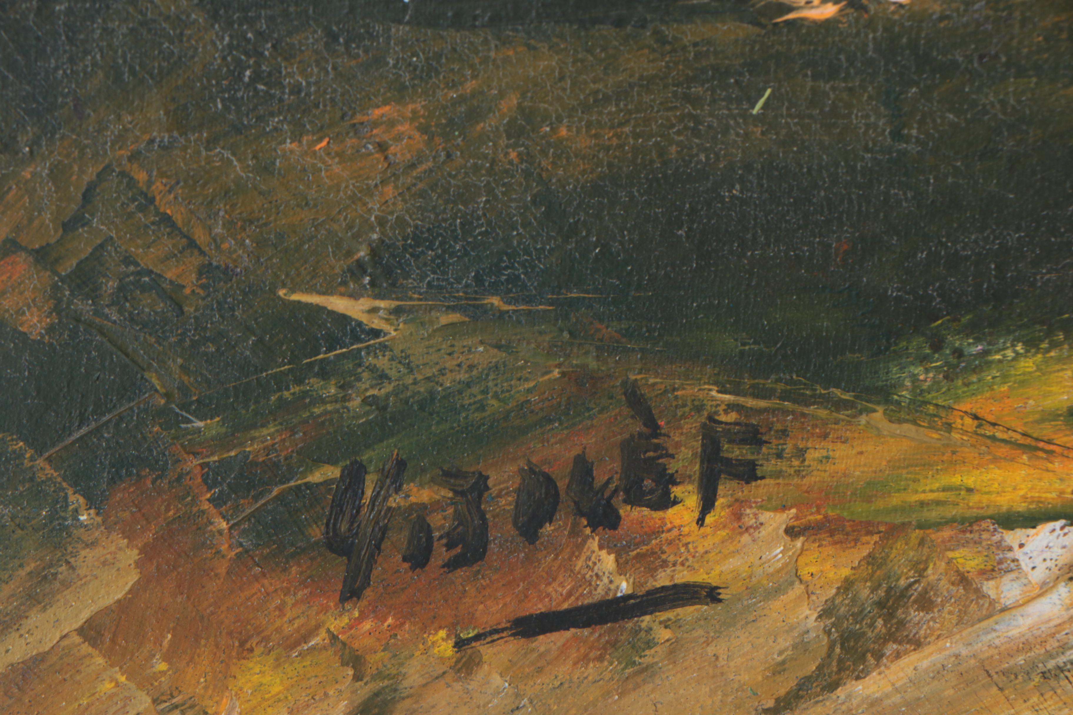 Caribbean Folk Art Oil Painting