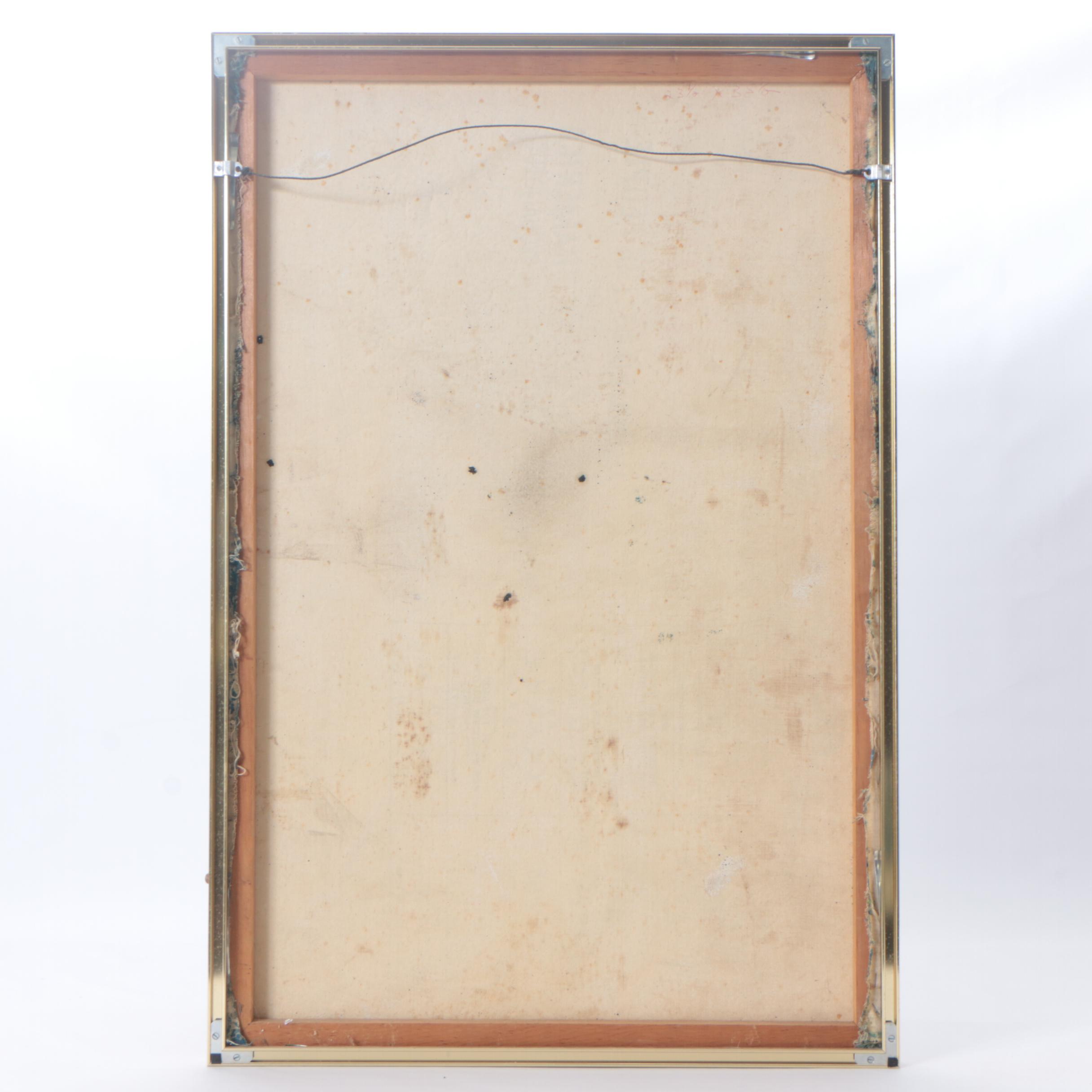 Caribbean Folk Art Oil Painting