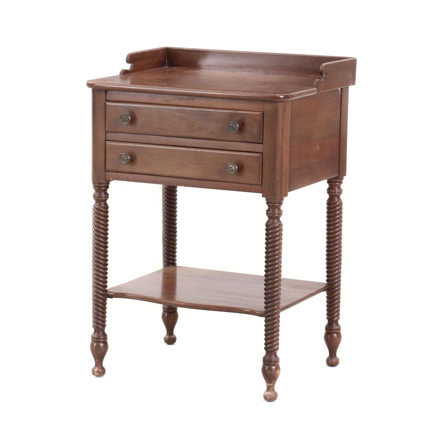 Consider H. Willett Late Federal Style Cherry Night Stand, Mid-20th Century