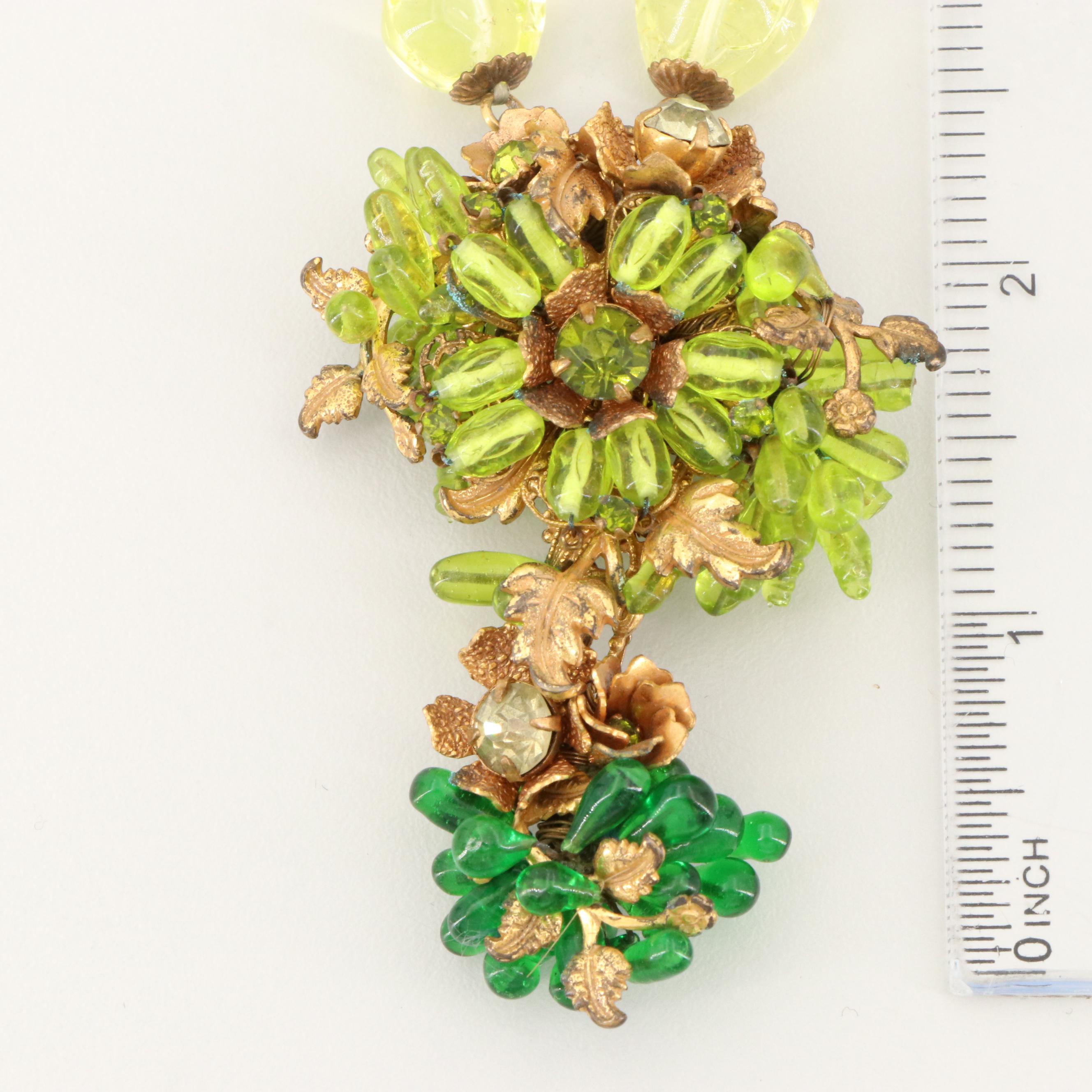 Late 1940s Miriam Haskell Art Glass Set