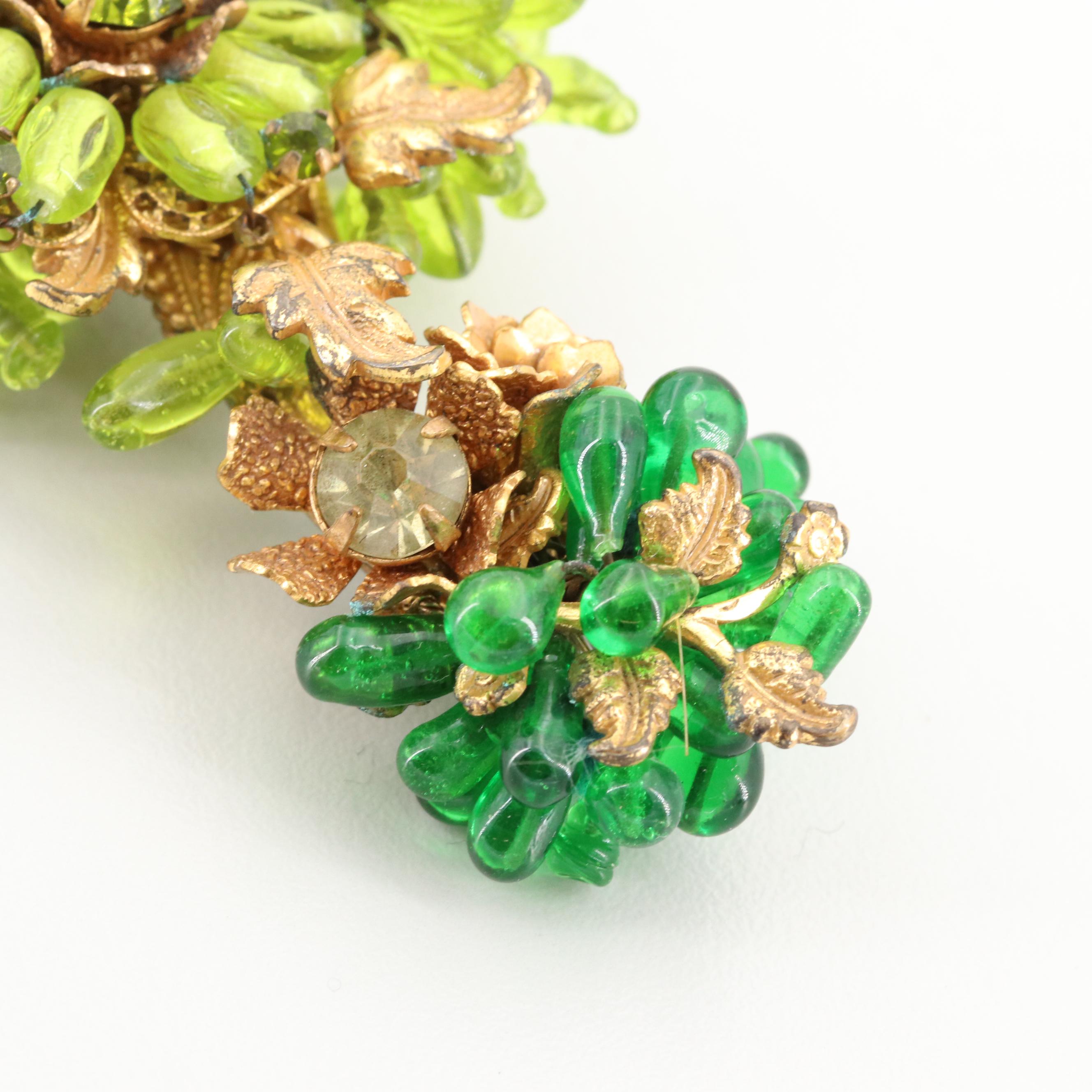 Late 1940s Miriam Haskell Art Glass Set