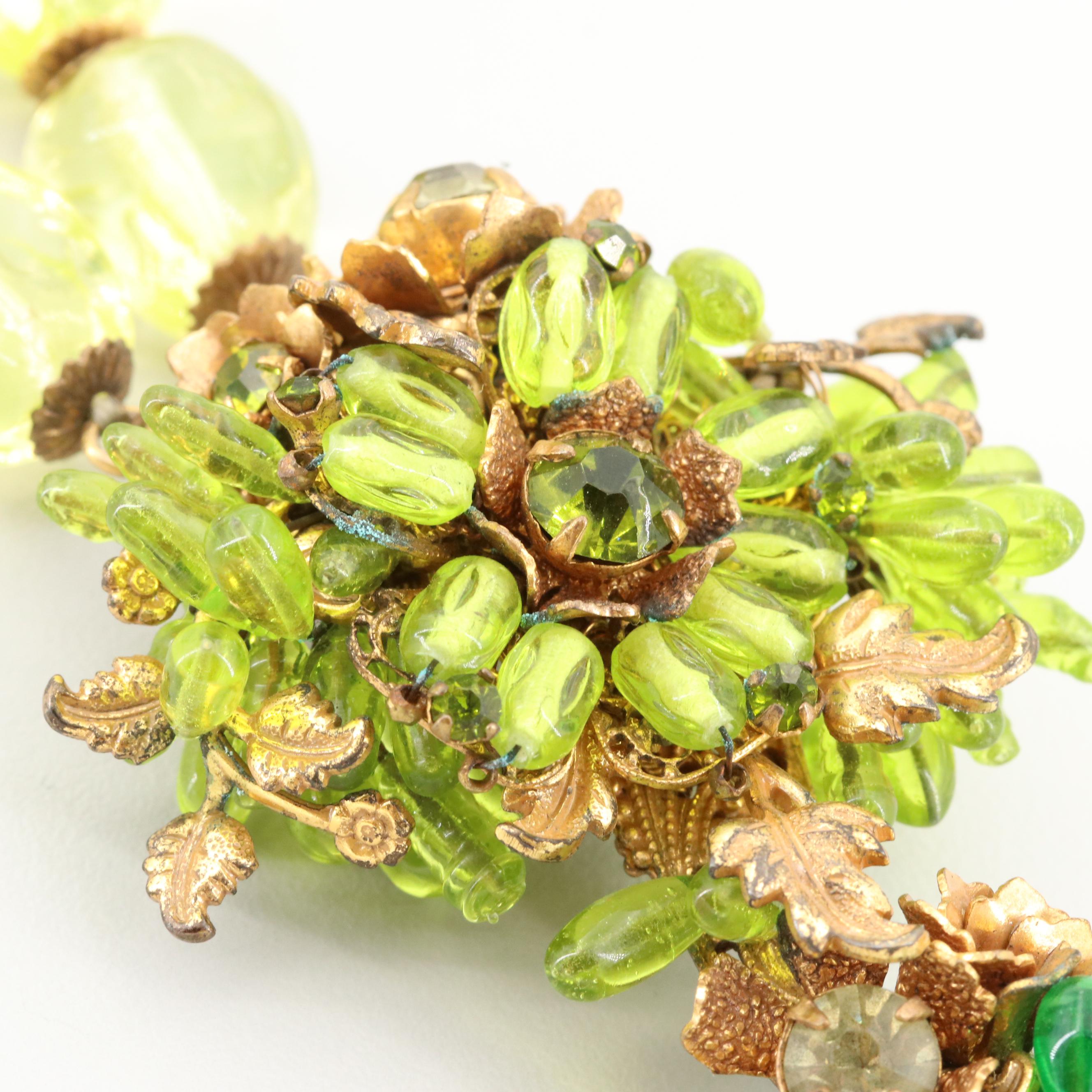 Late 1940s Miriam Haskell Art Glass Set