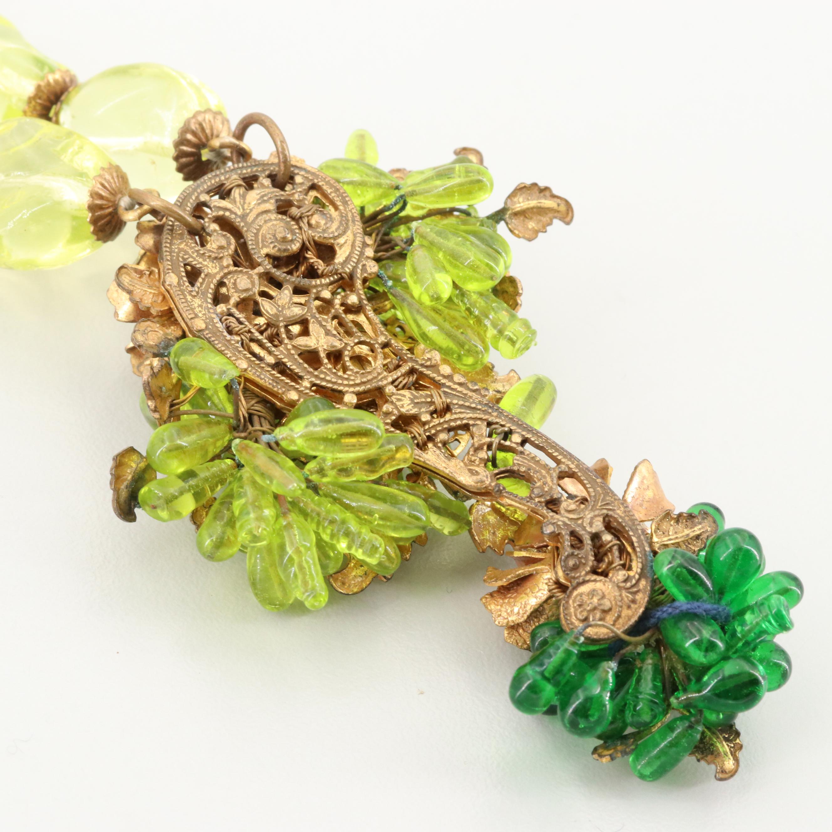 Late 1940s Miriam Haskell Art Glass Set